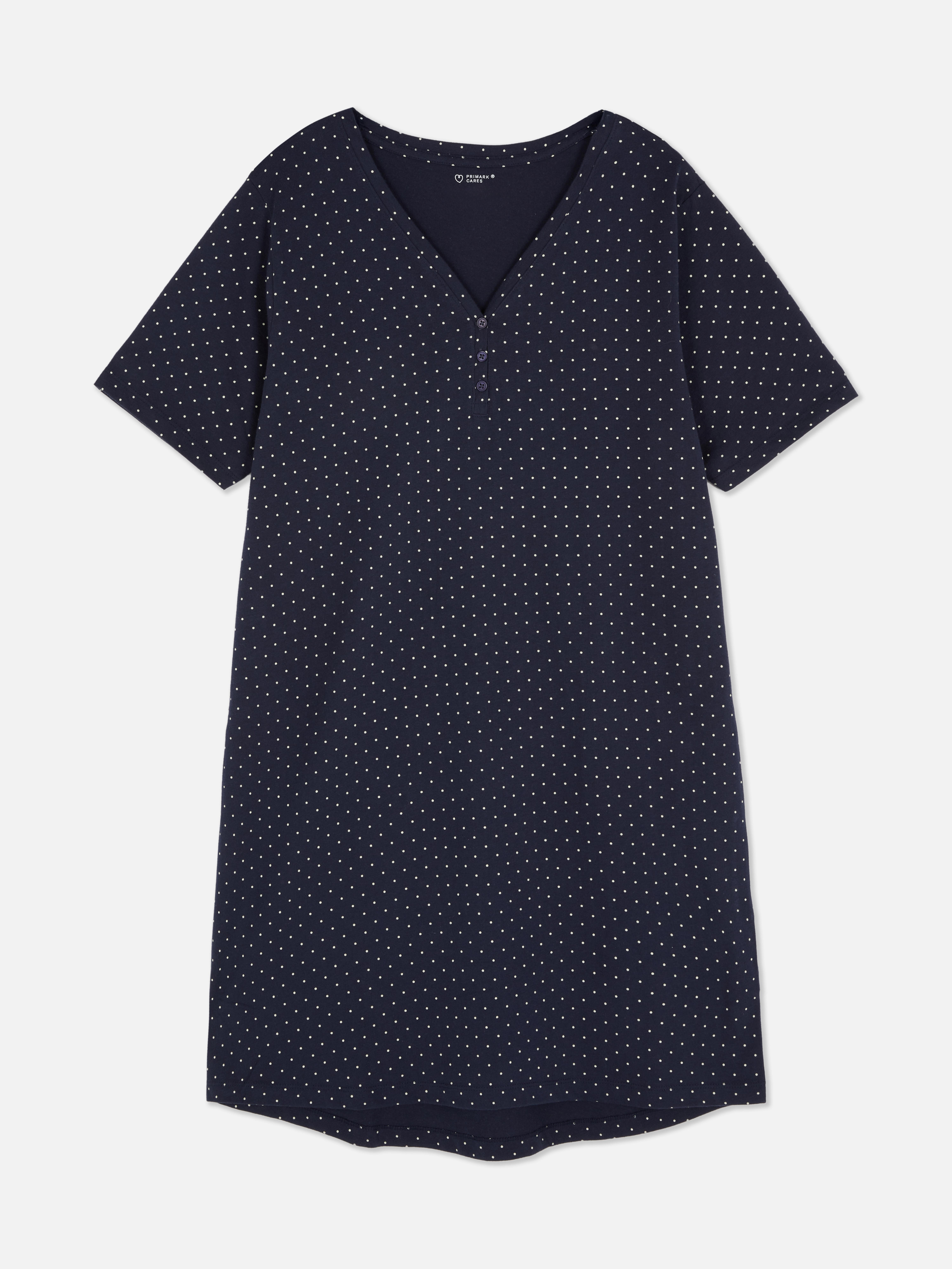 Printed V-Neck Night Dress