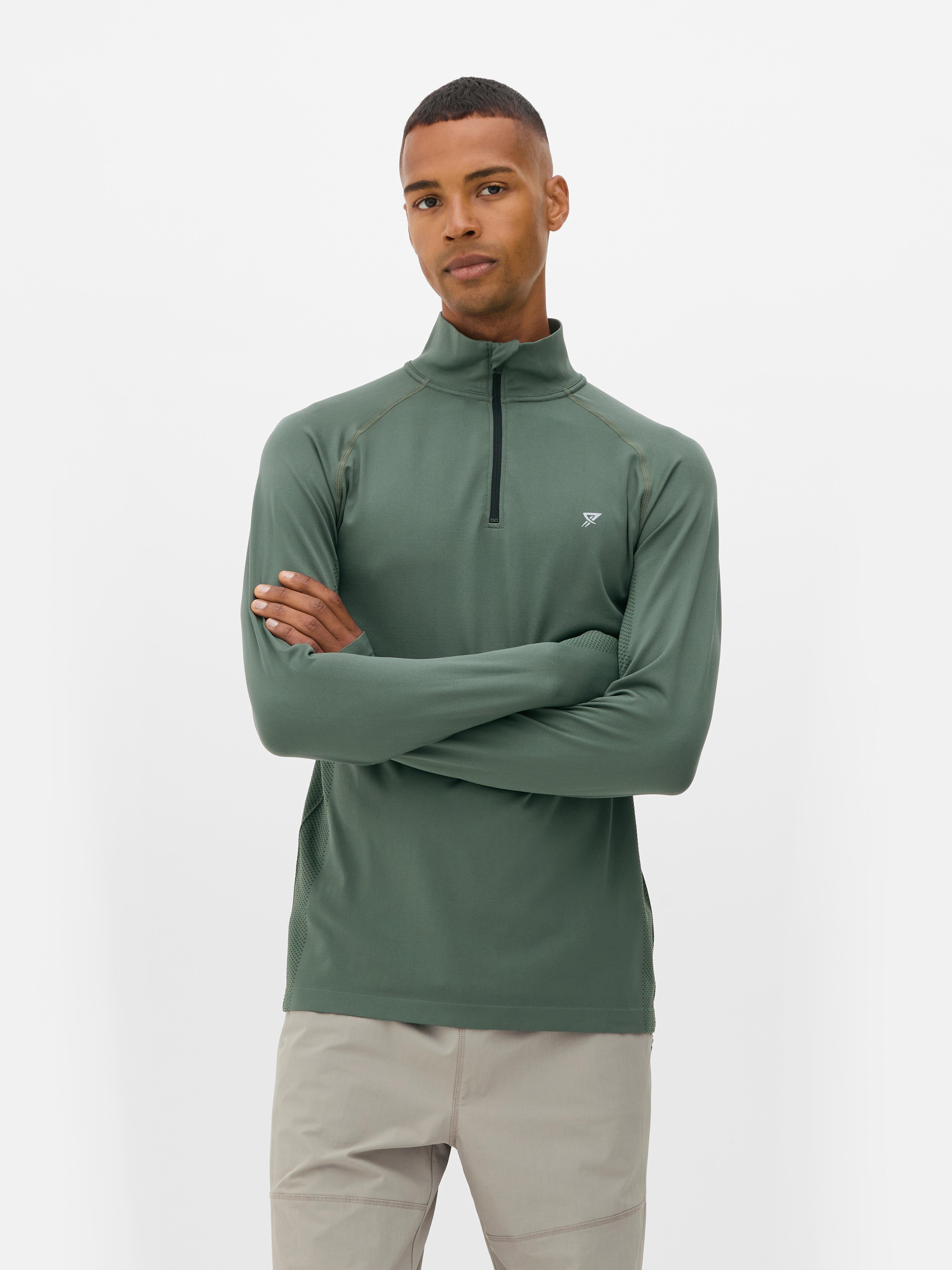 T-shirt de sport à col zippé