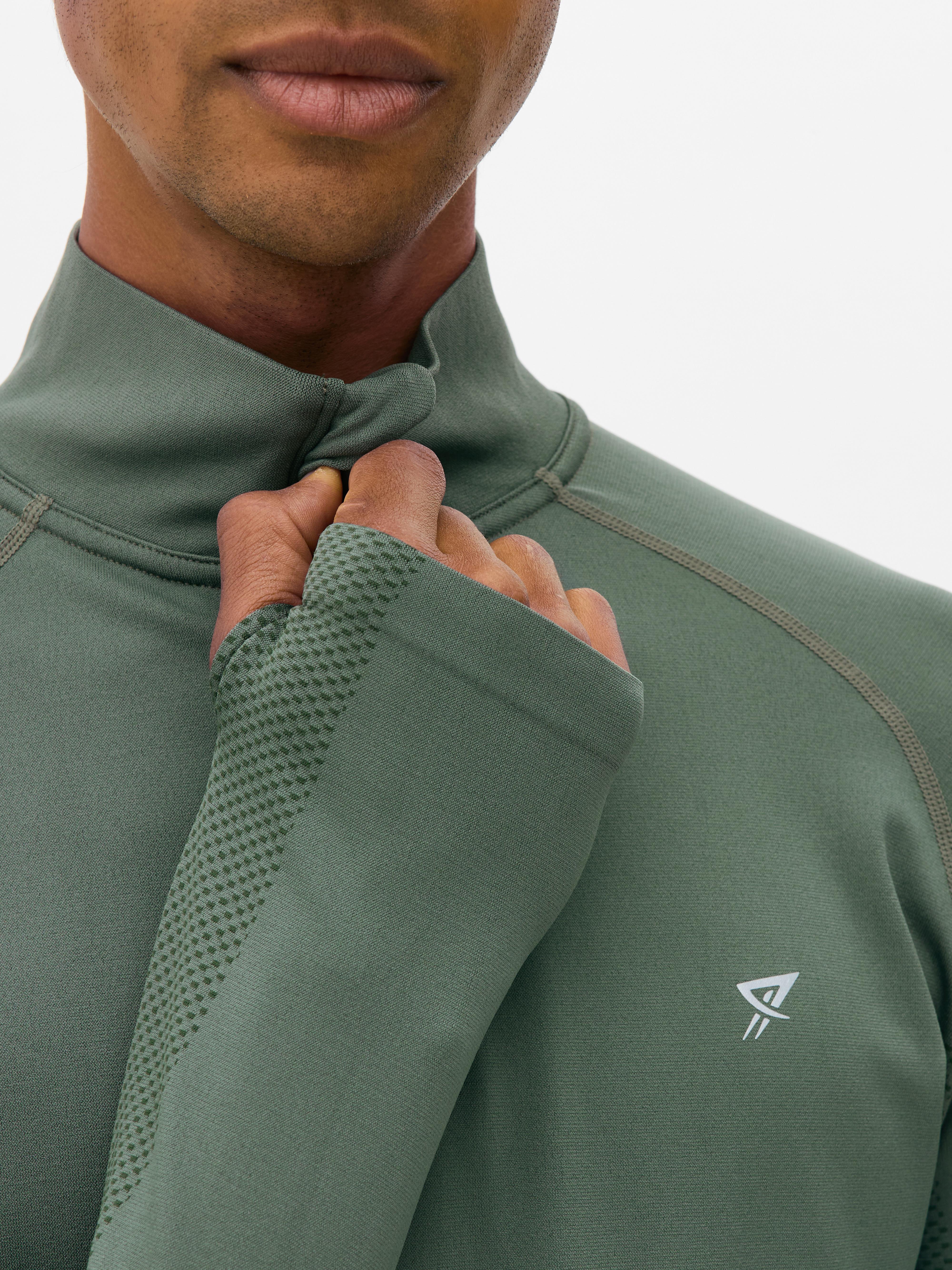T-shirt de sport à col zippé
