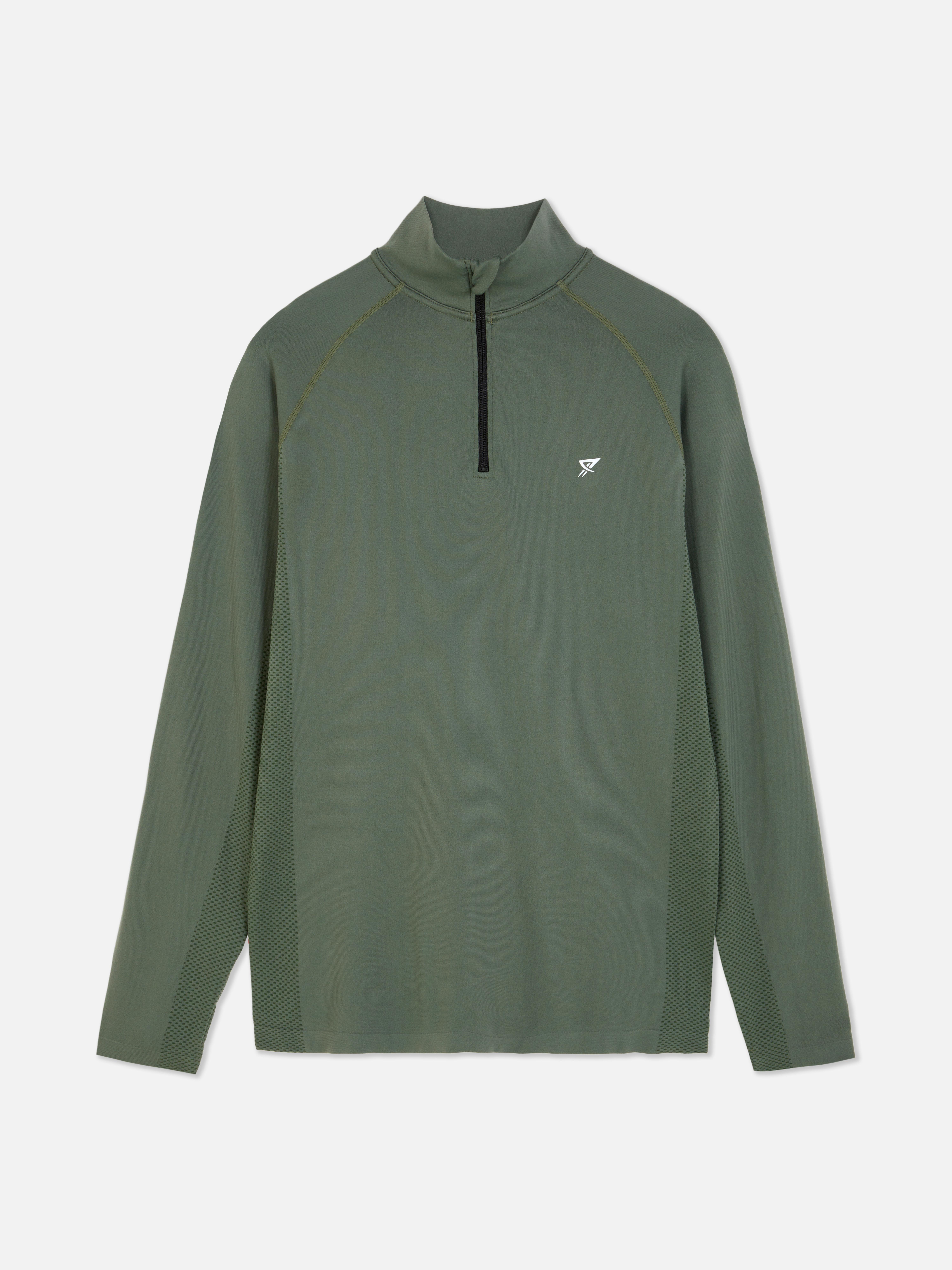 T-shirt de sport à col zippé