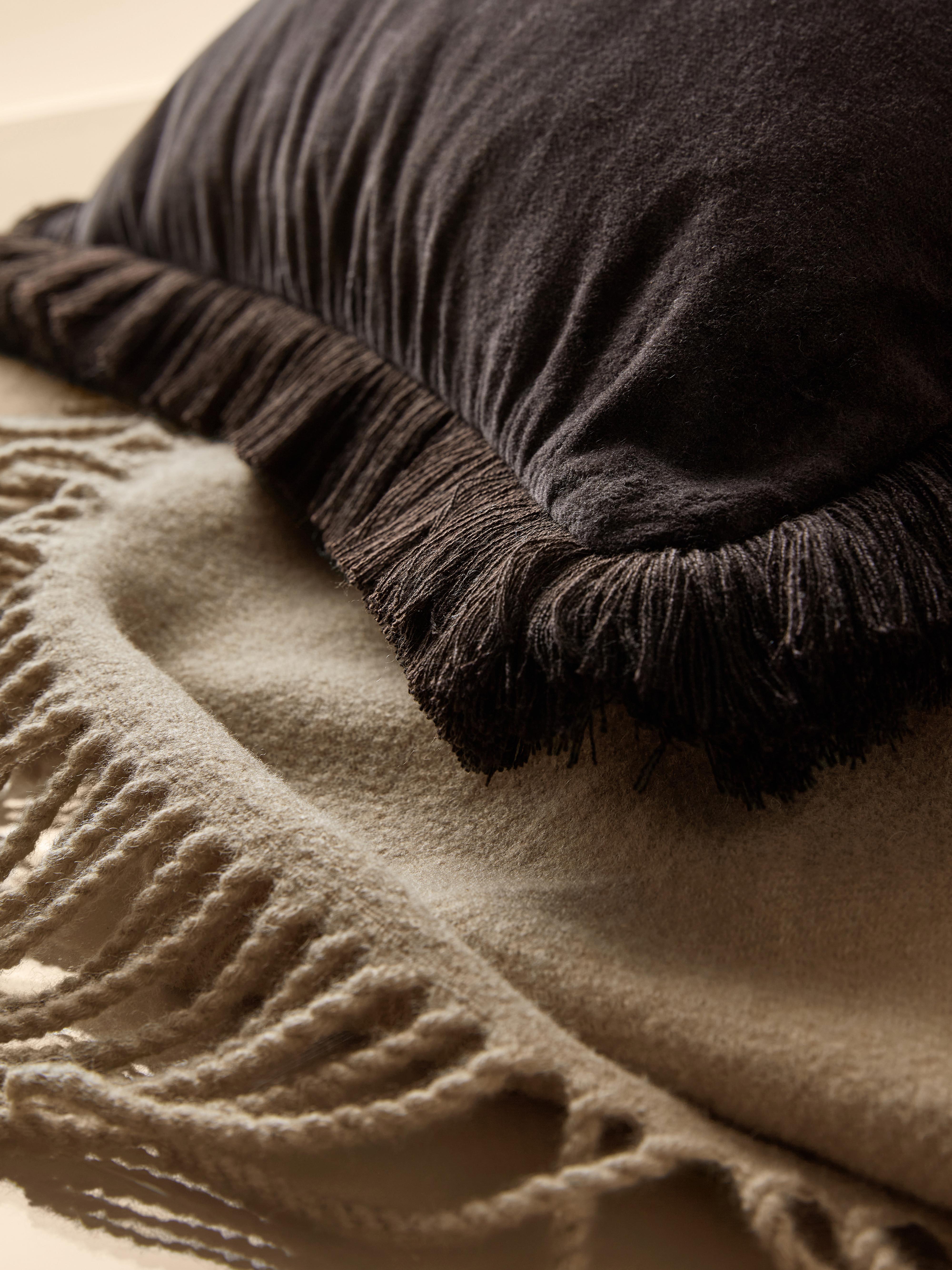 The Edit Fringed Square Cushion