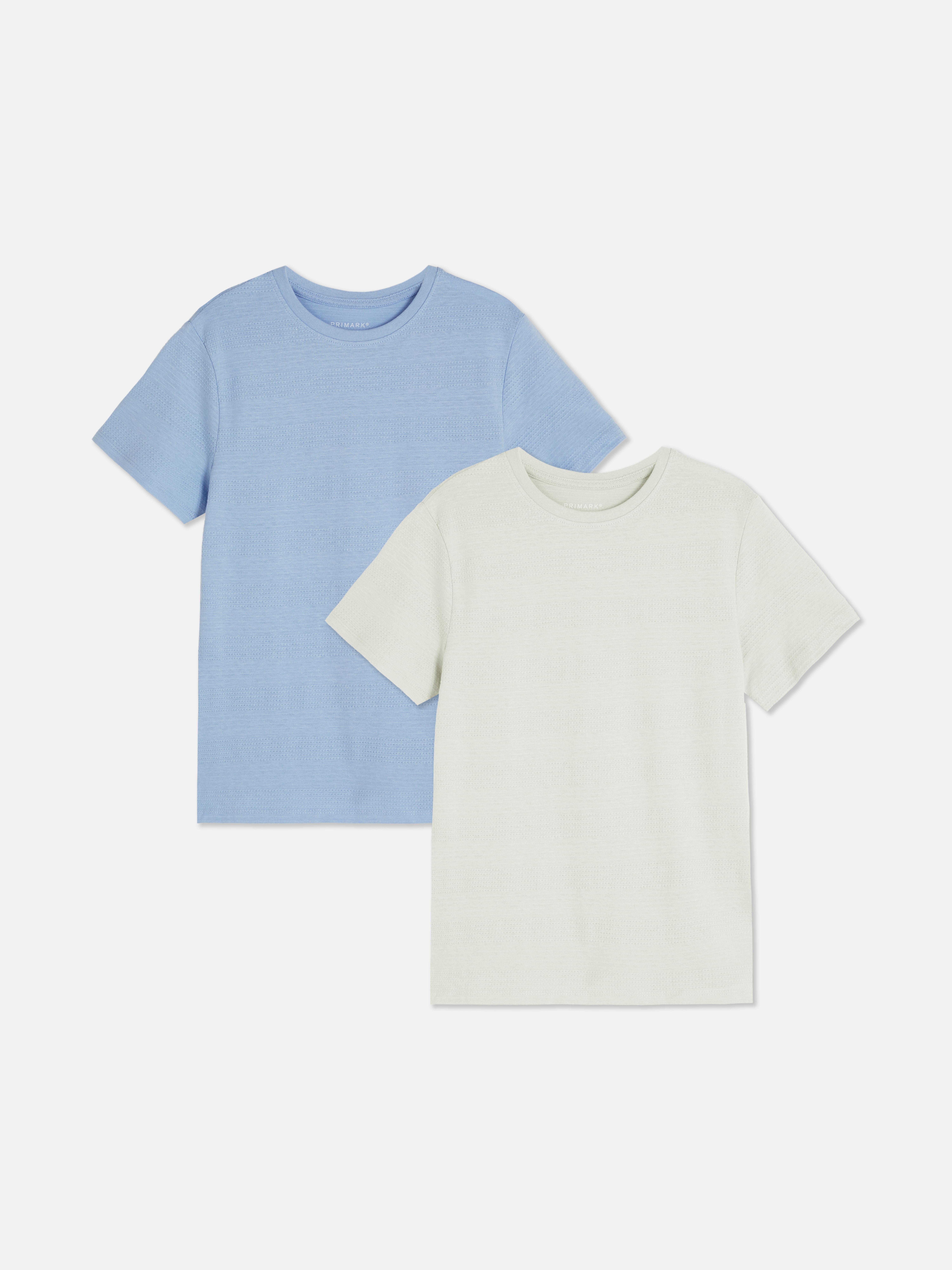 2pk Older Kids’ Popcorn Textured T-Shirts