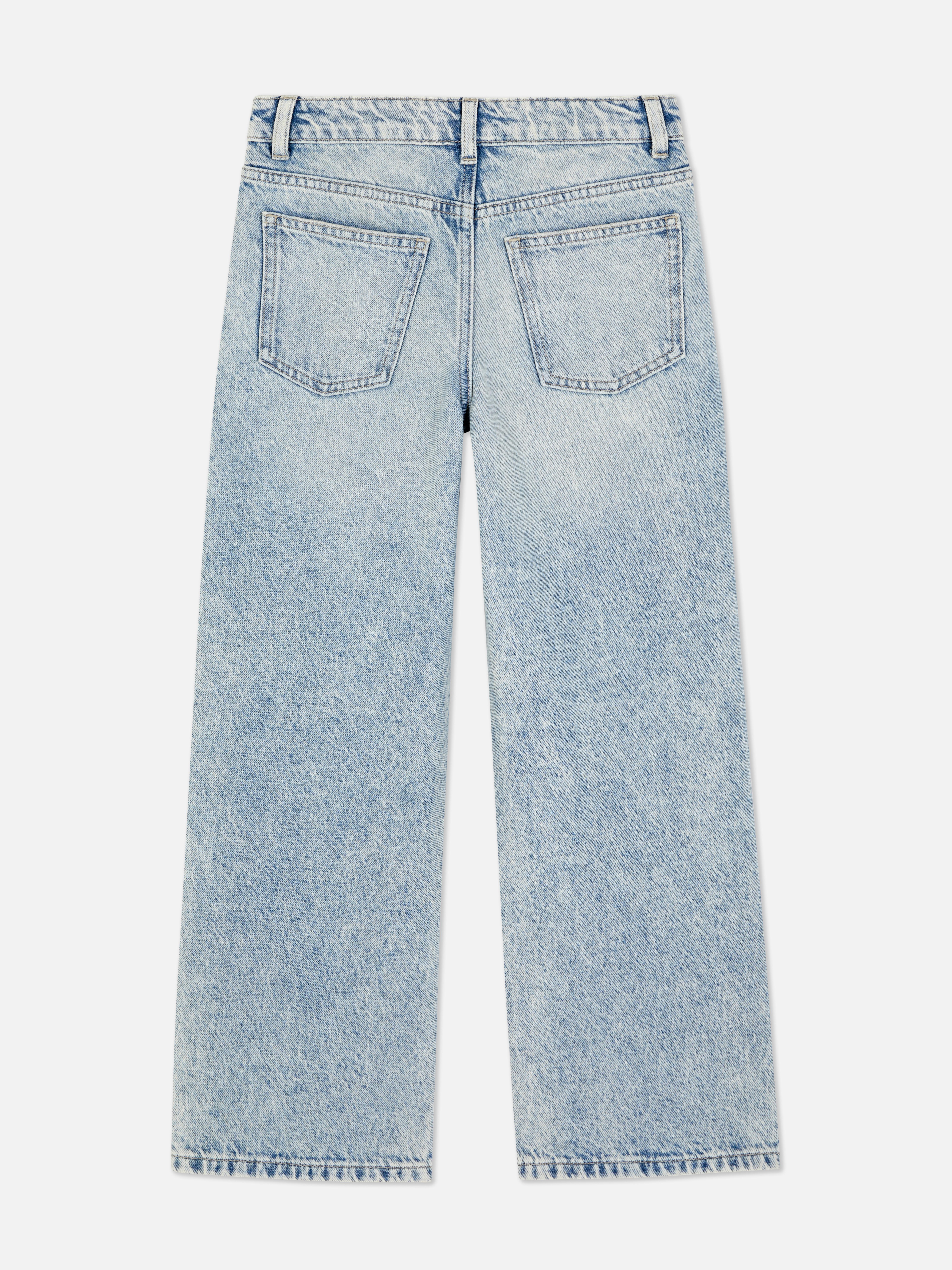 7-15 jr | Jeans met gekruiste taille en wijde pijpen