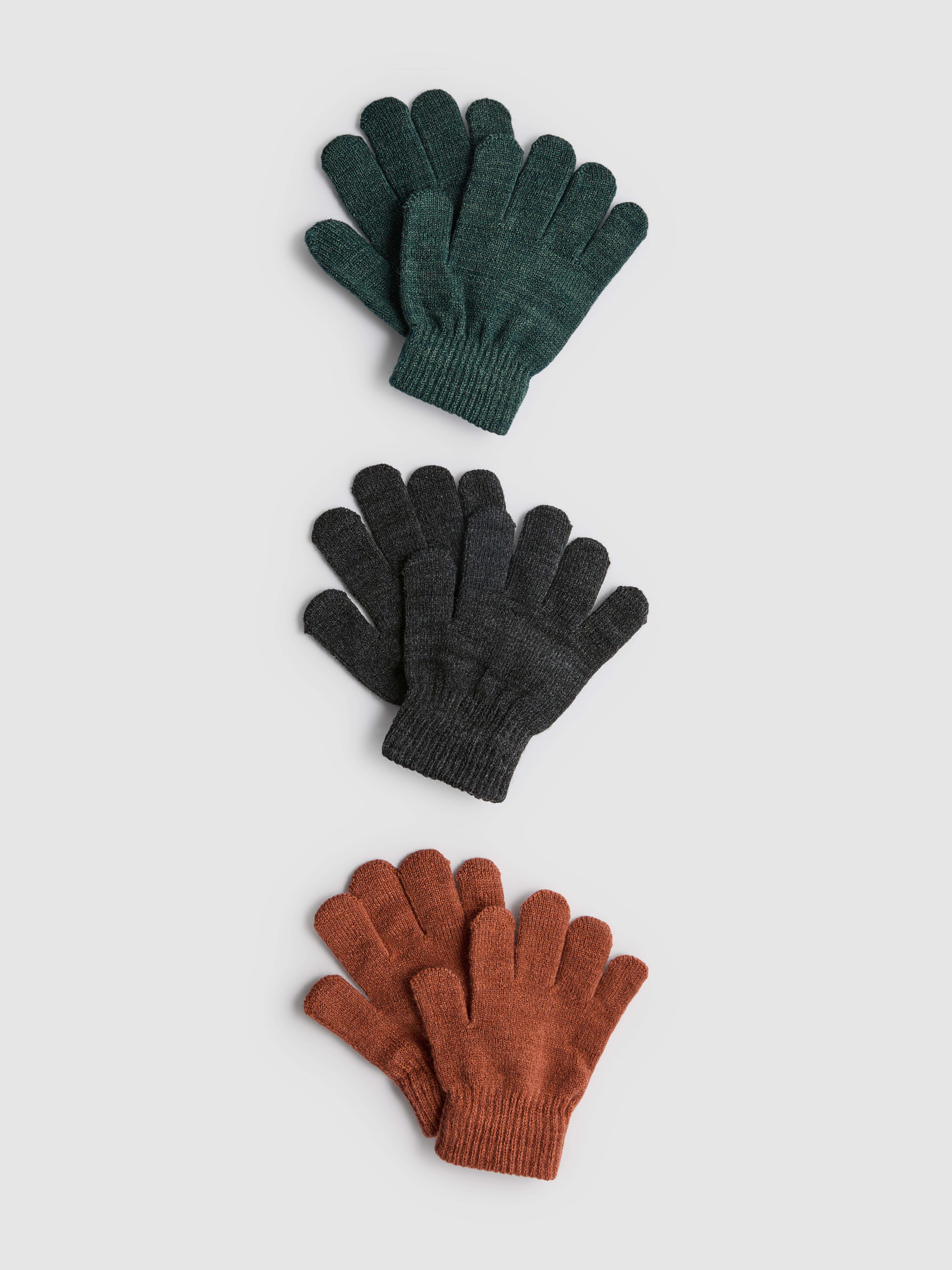 3pk Knitted Gloves