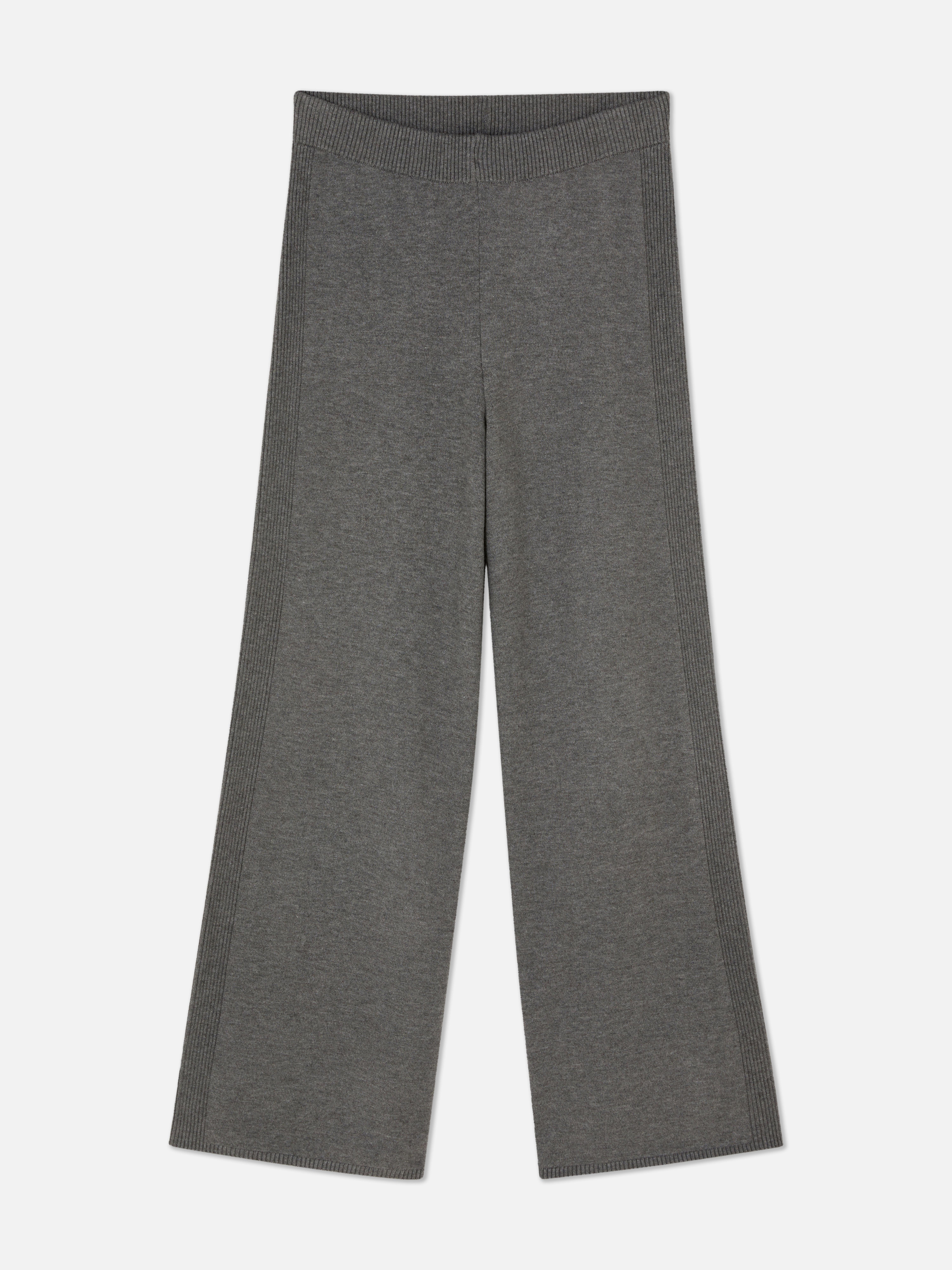 Knitted Ribbed Trousers