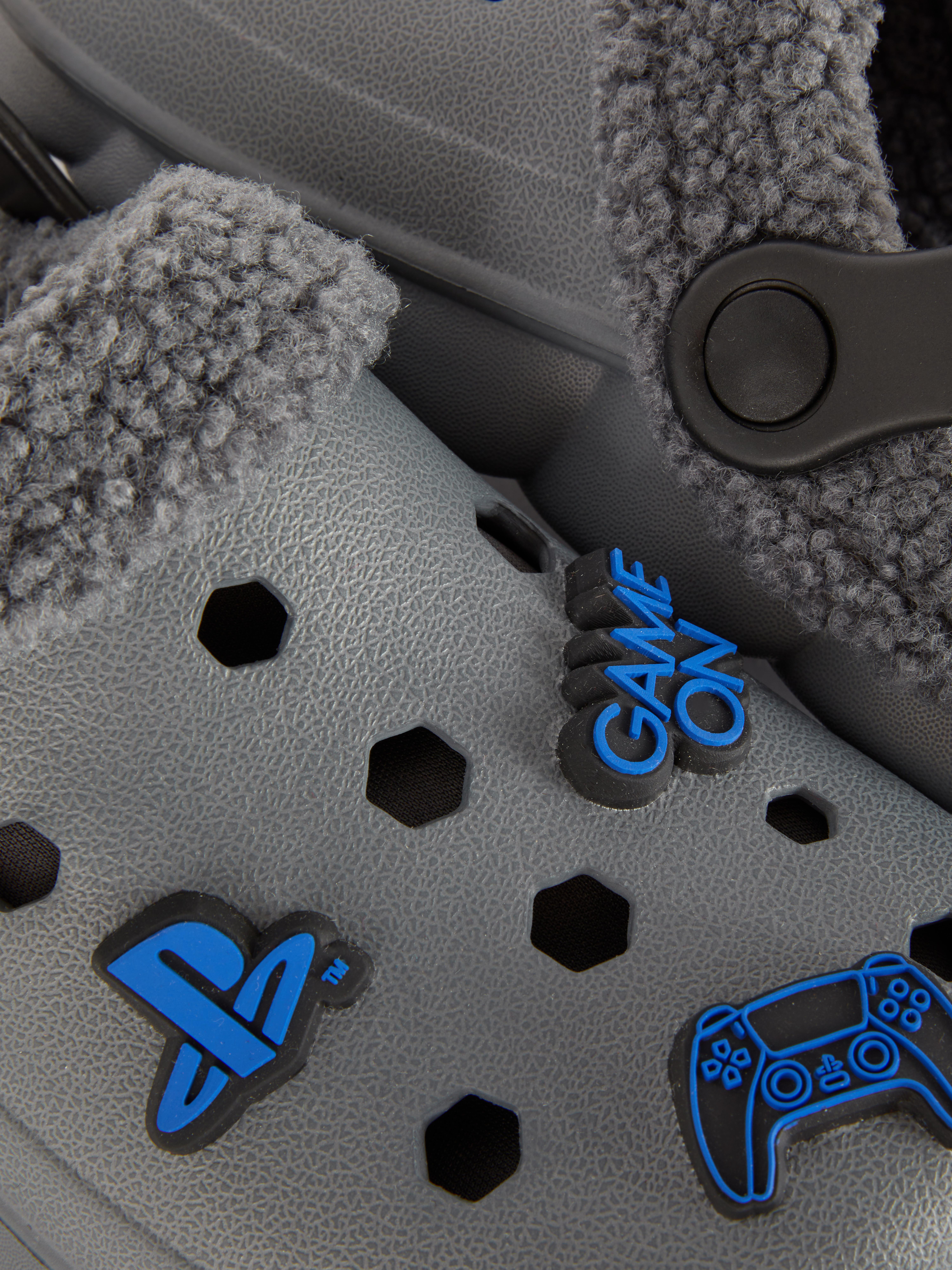 Chaussons sabots en fausse fourrure PlayStation