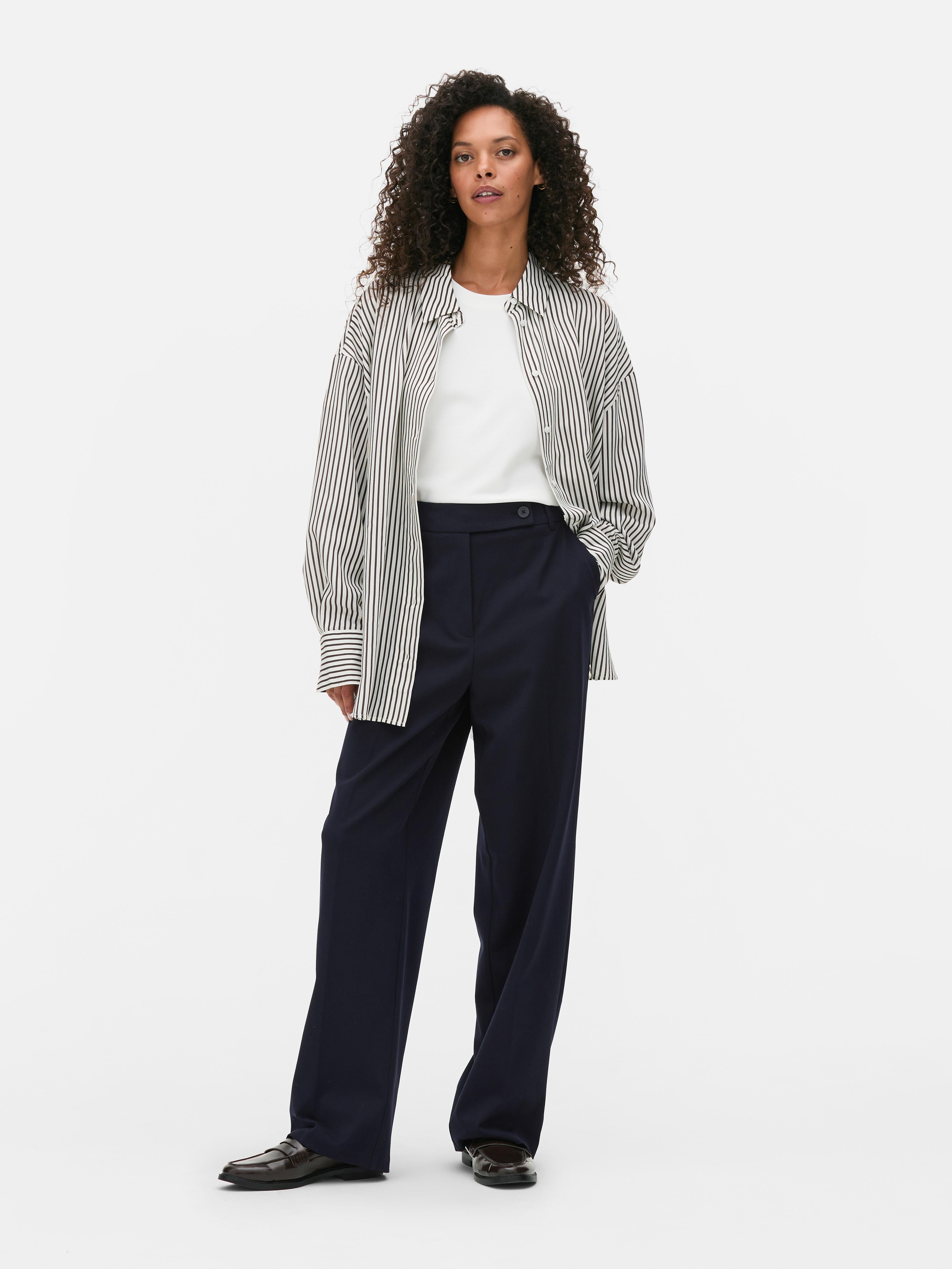 The Edit Essential Tailored Trouser Navy