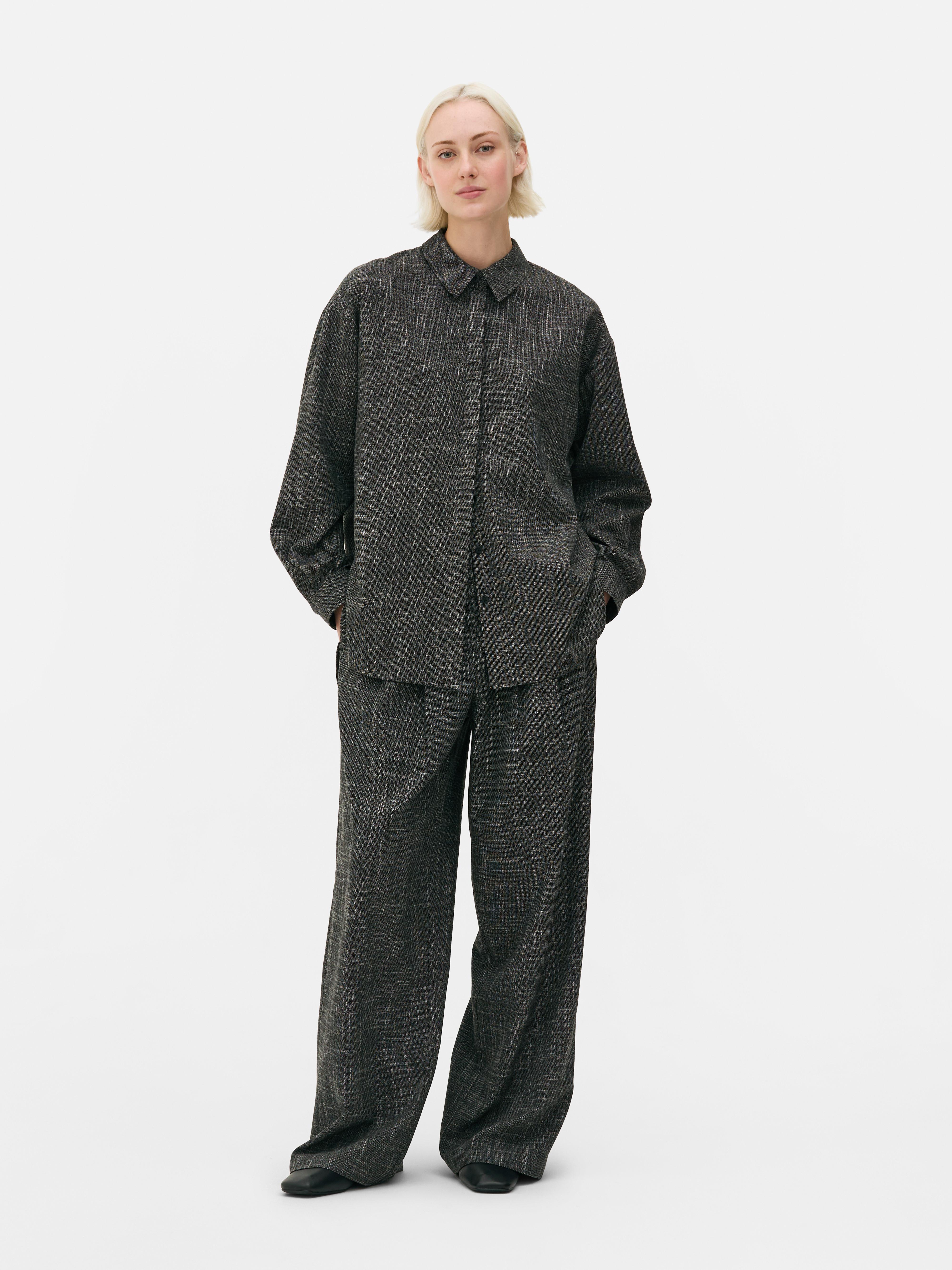 The Edit Textured Pleated Trousers