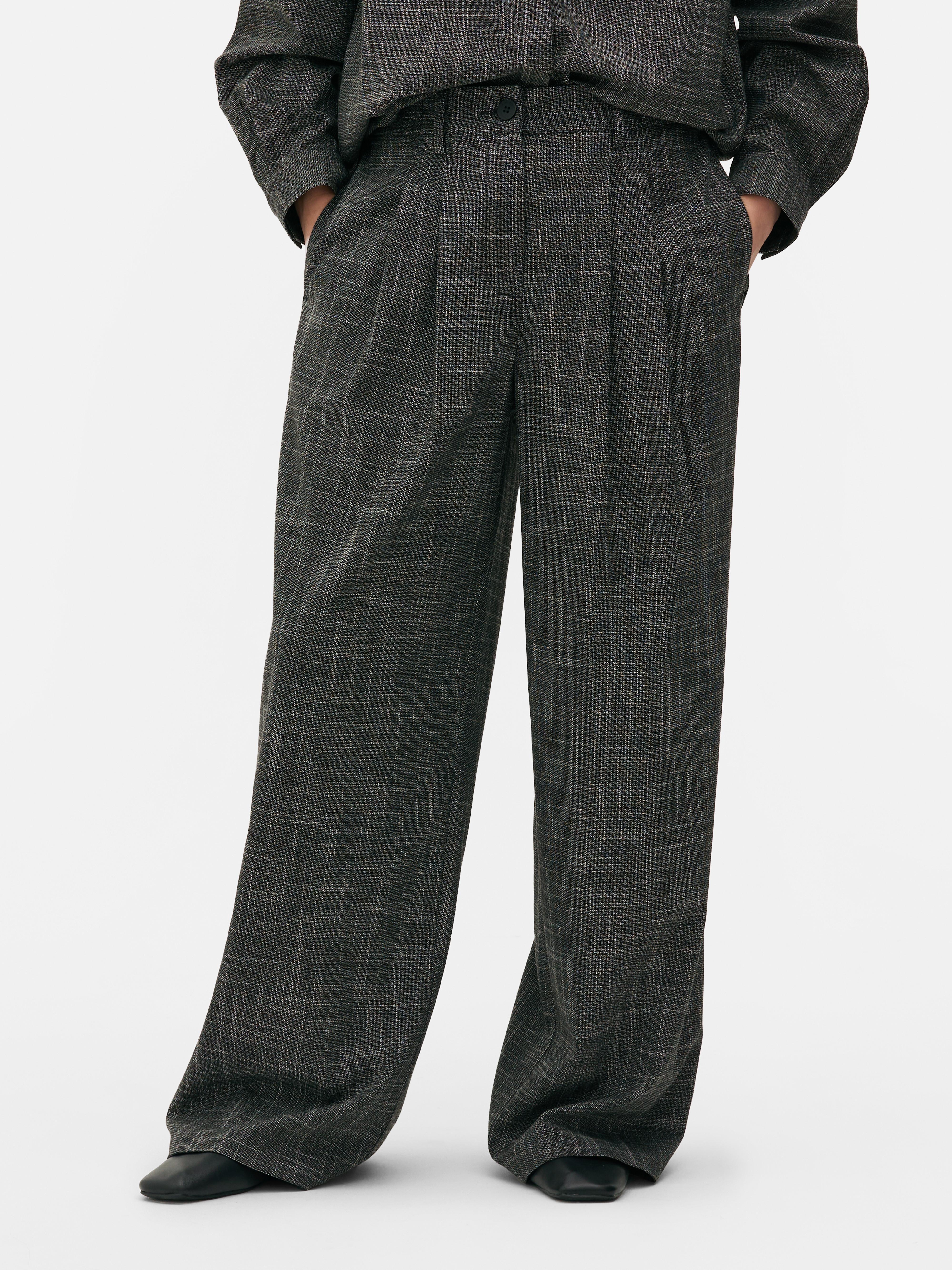 The Edit Textured Pleated Pants