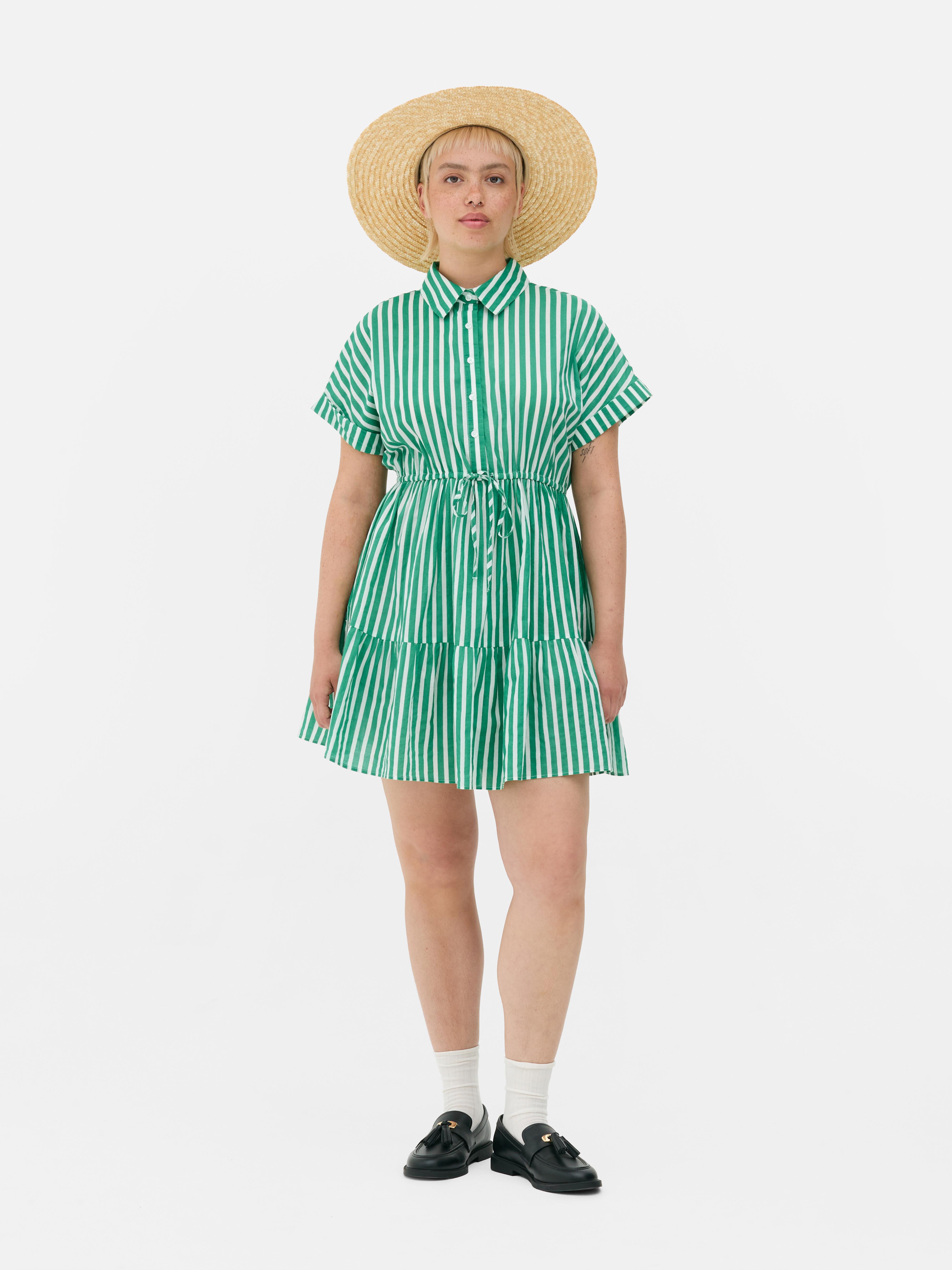 Kurzärmeliges Mini-Hemdkleid