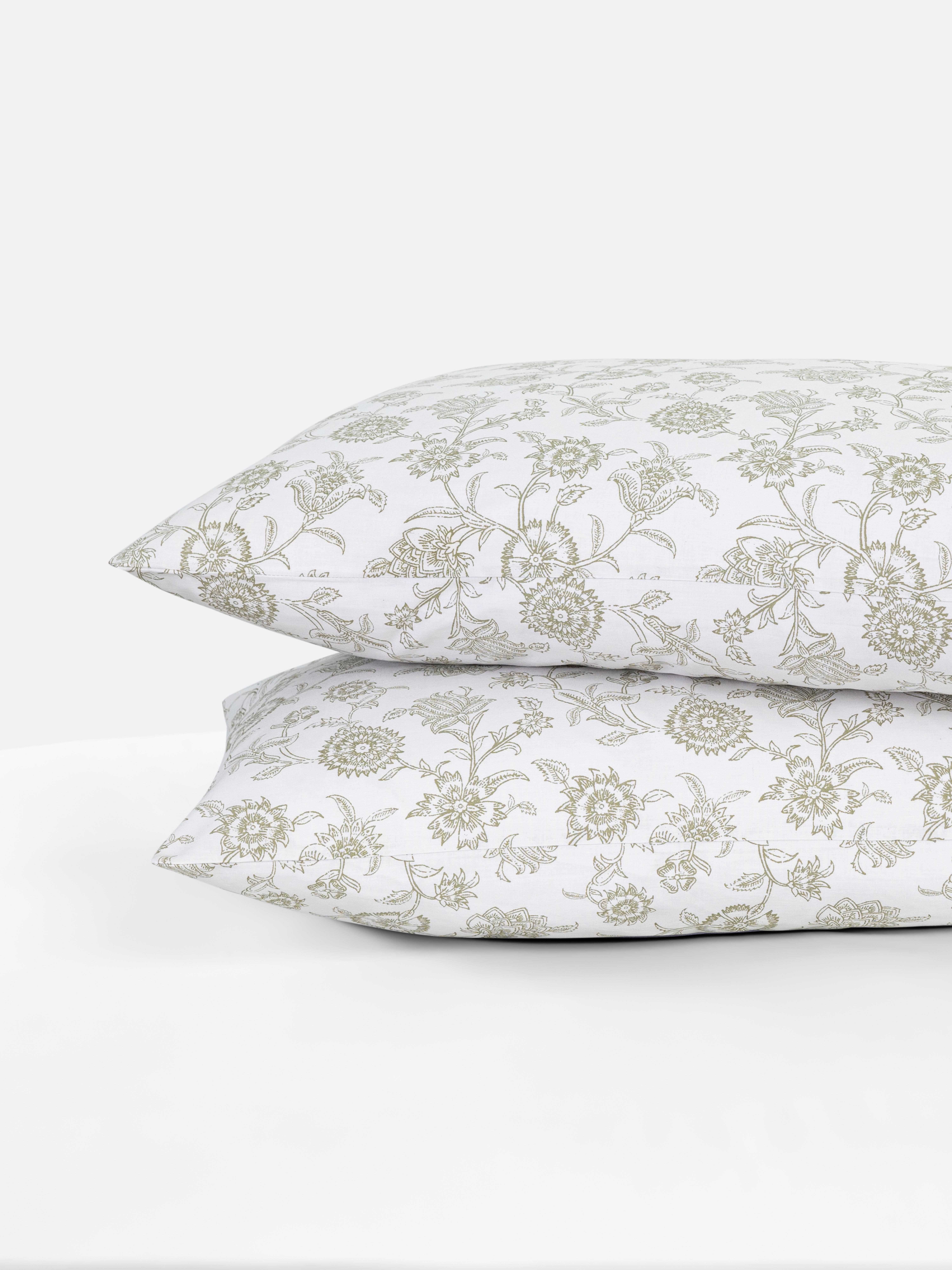 Kussenslopen met bloemenontwerp, set van 2