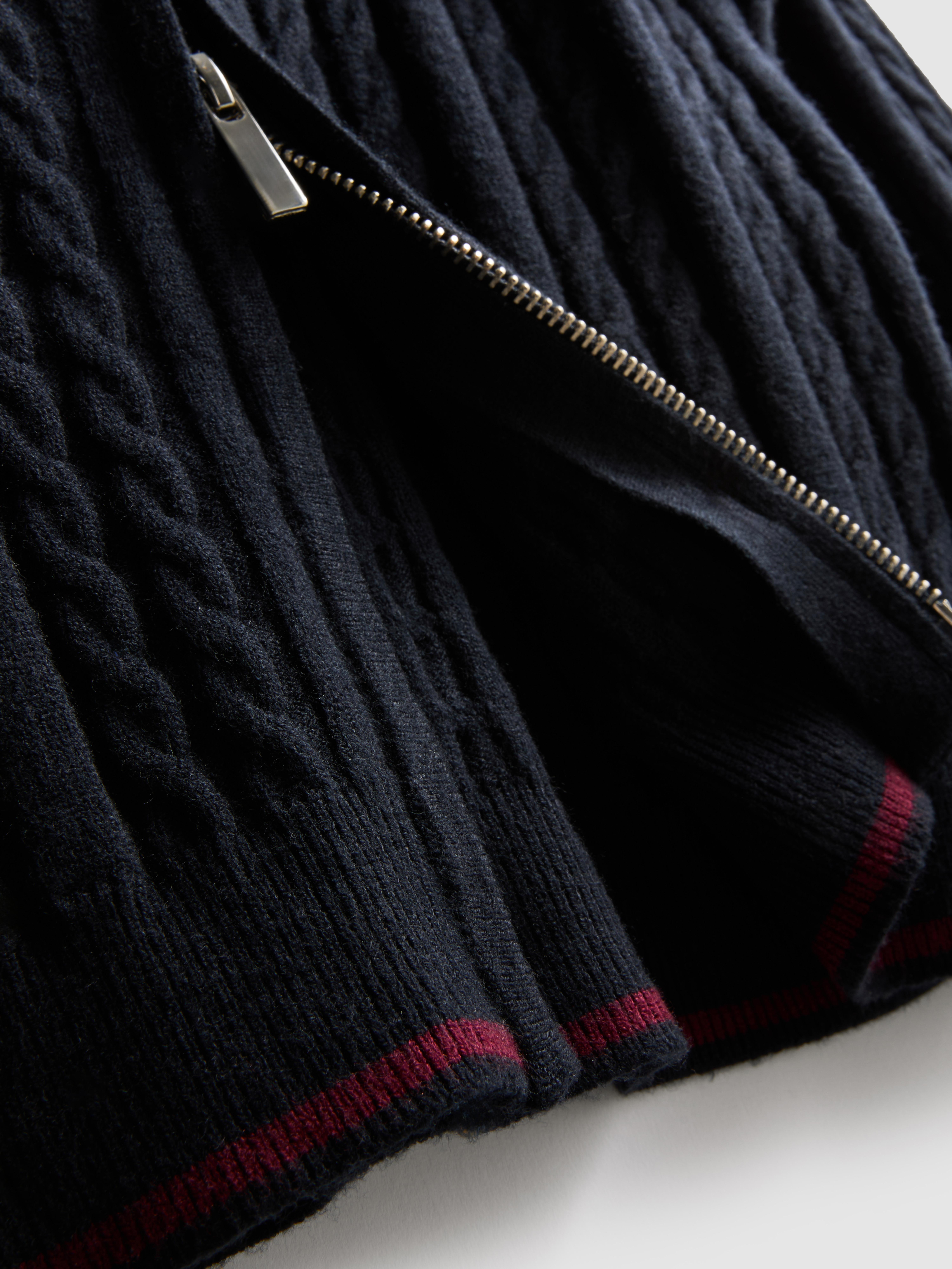 Polo Cable Knit Cardigan