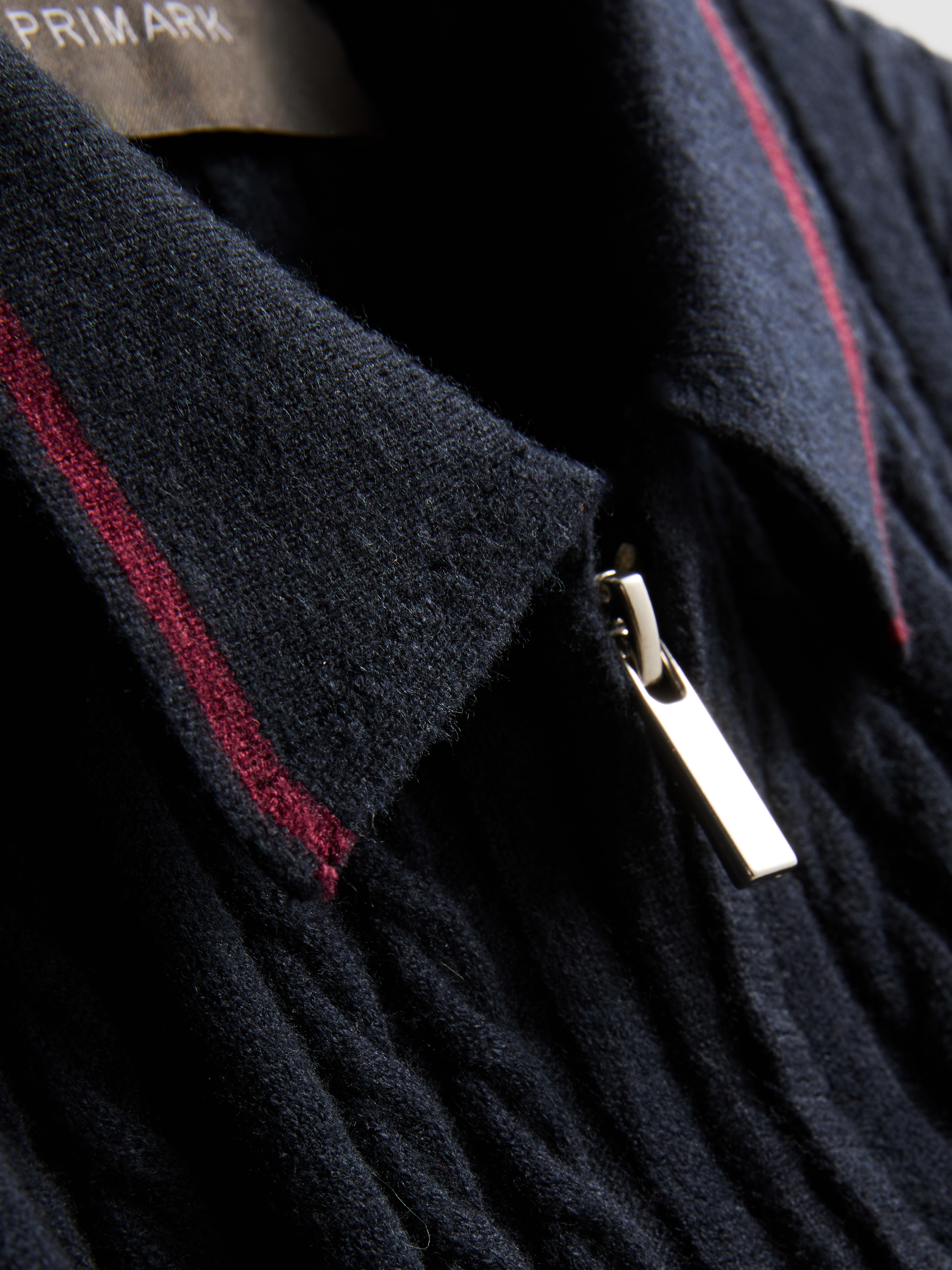 Polo Cable Knit Cardigan