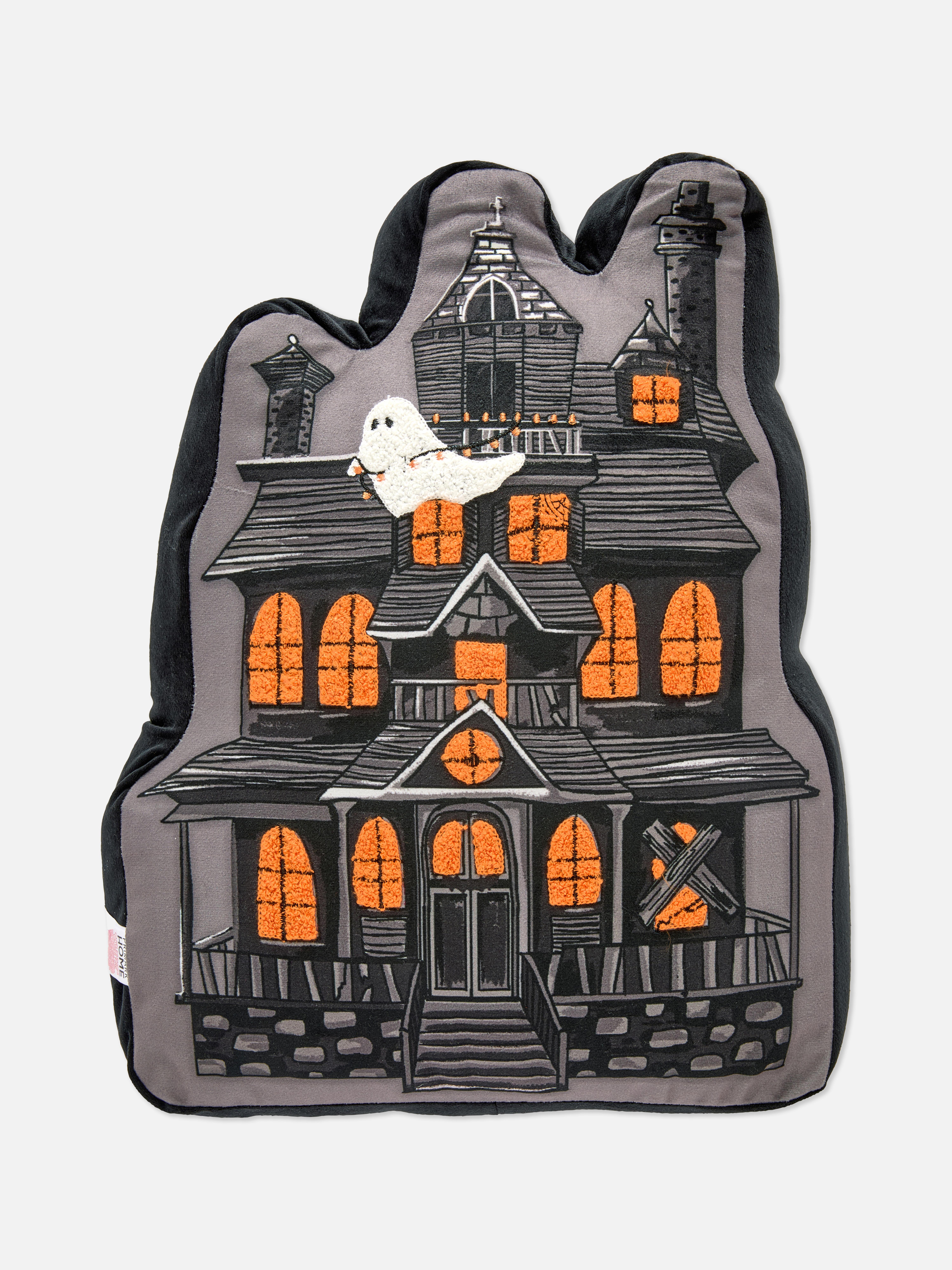 Almofada forma casa assombrada