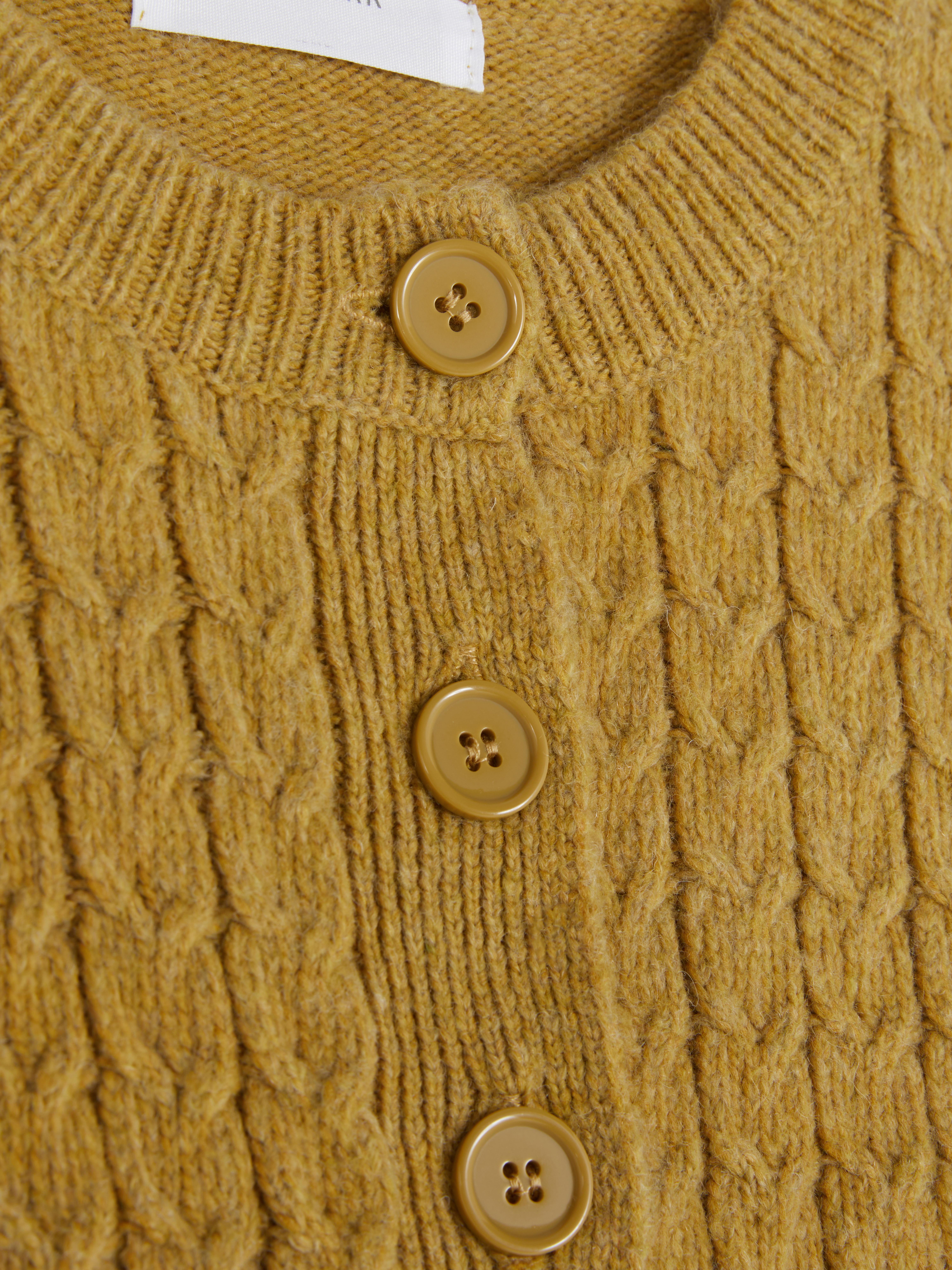 Cropped Cable Knit Cardigan