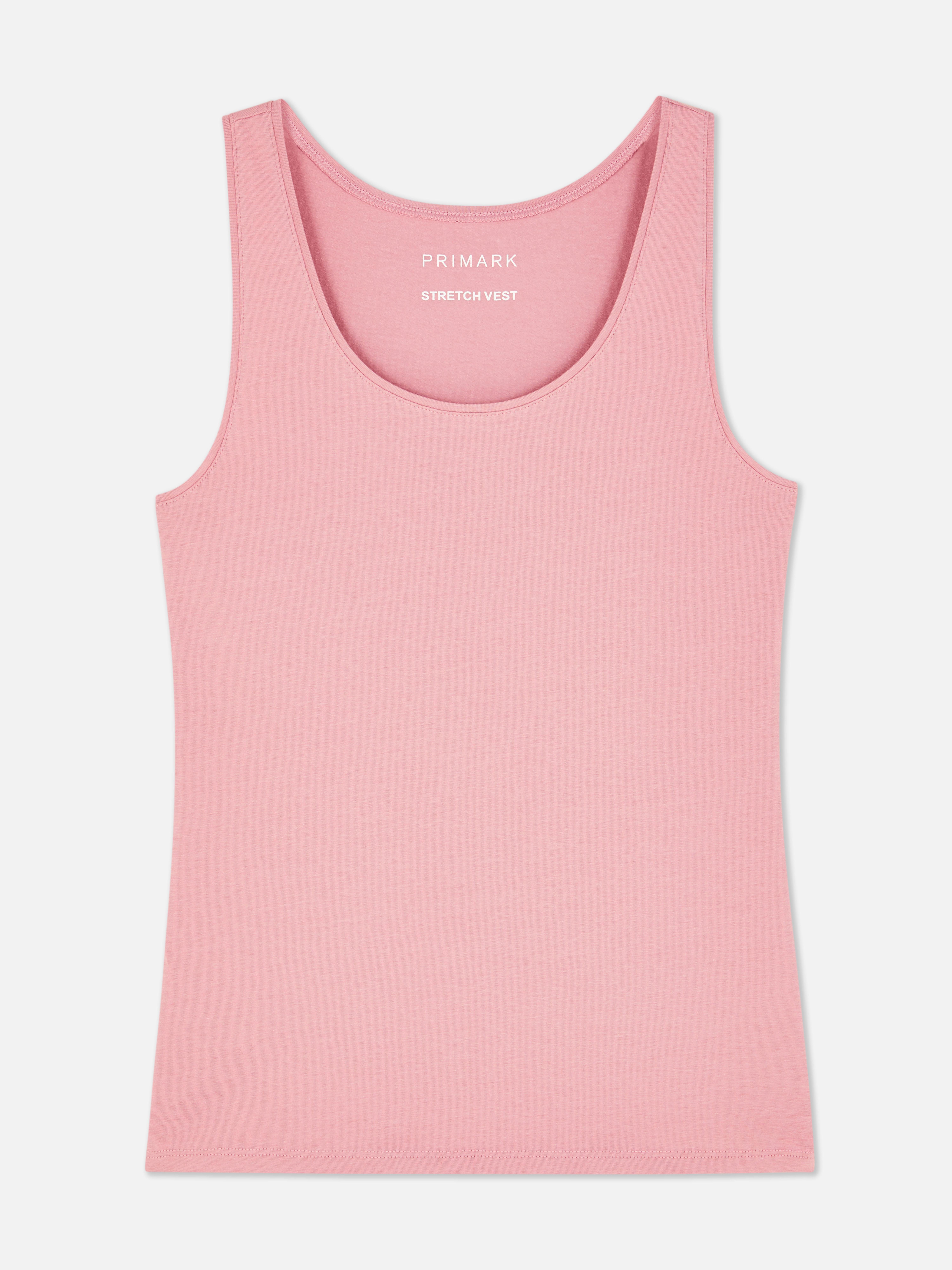 Canotta elasticizzata con scollo rotondo