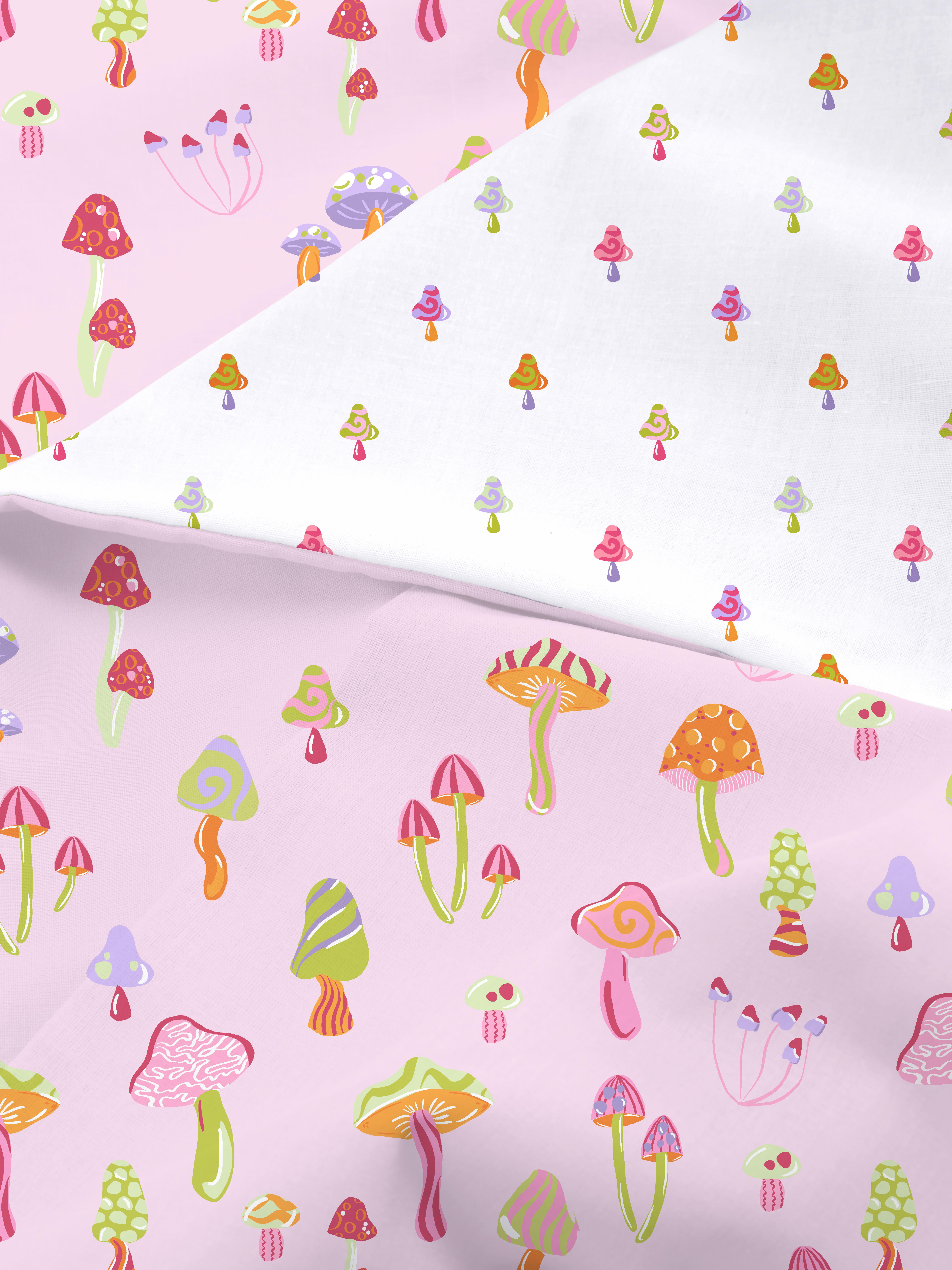 Mushroom Single Duvet Cover Set