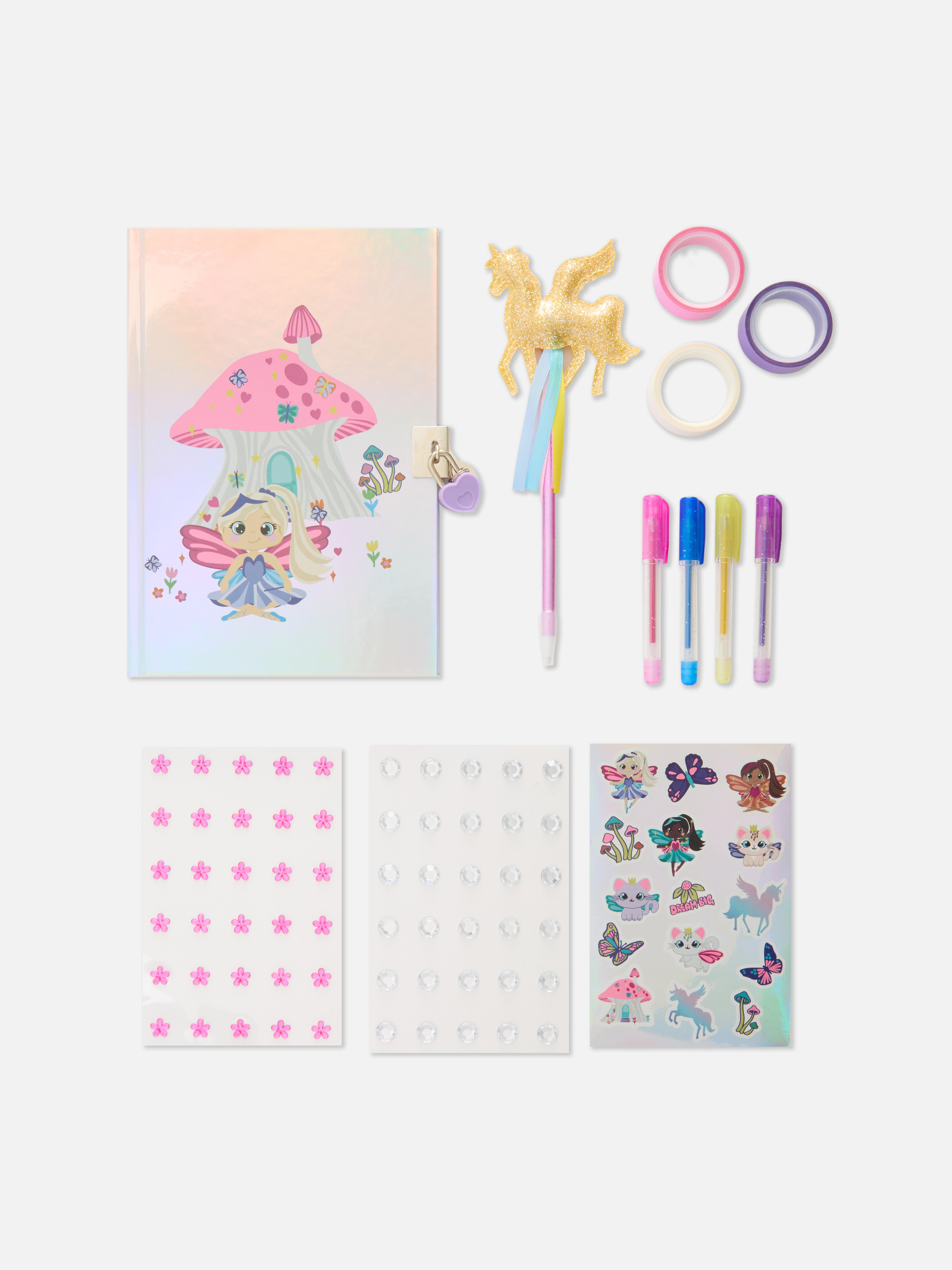 Grand kit de fournitures de bureau à motif fée