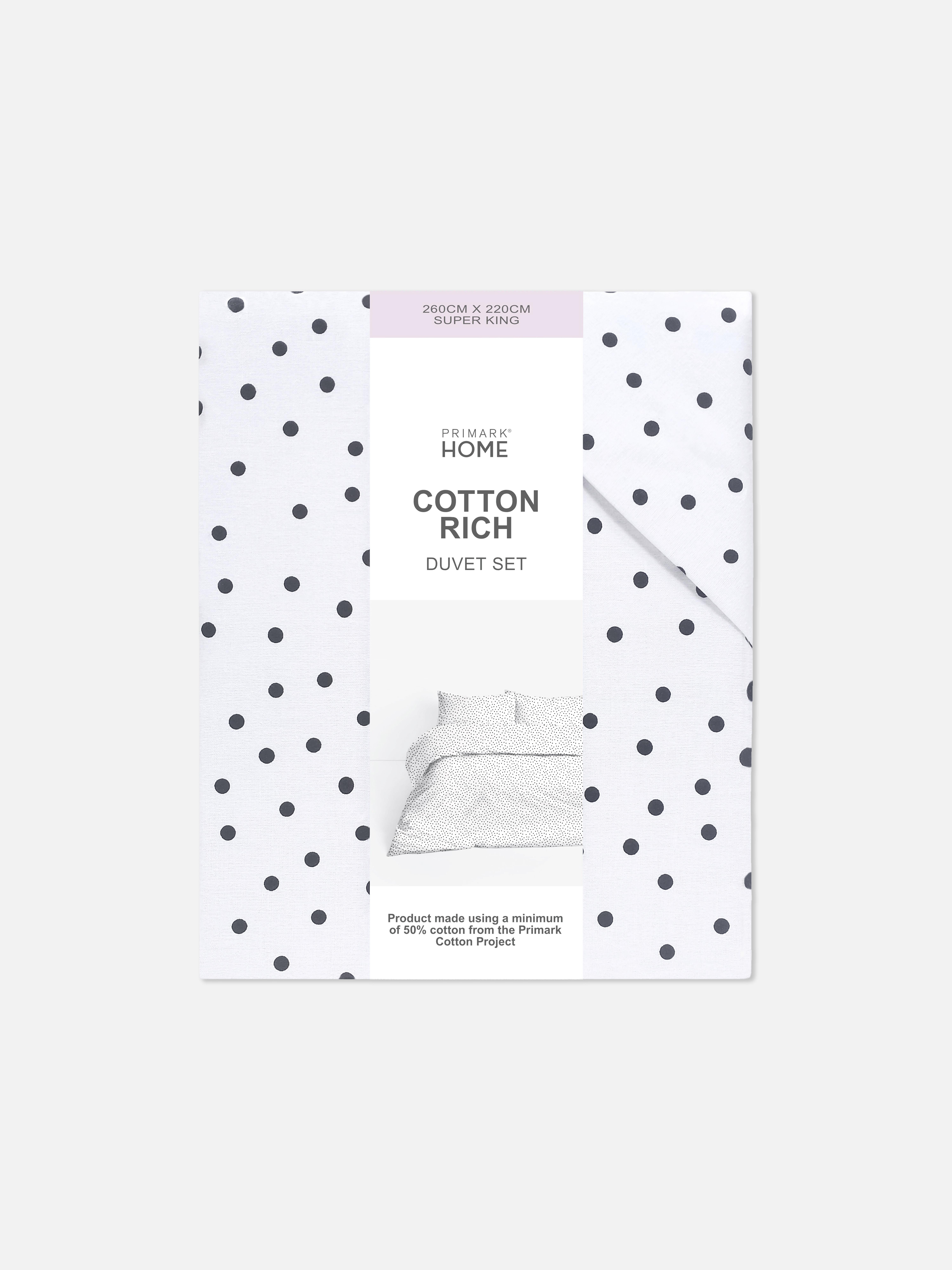 Spotted Super King Duvet Cover Set