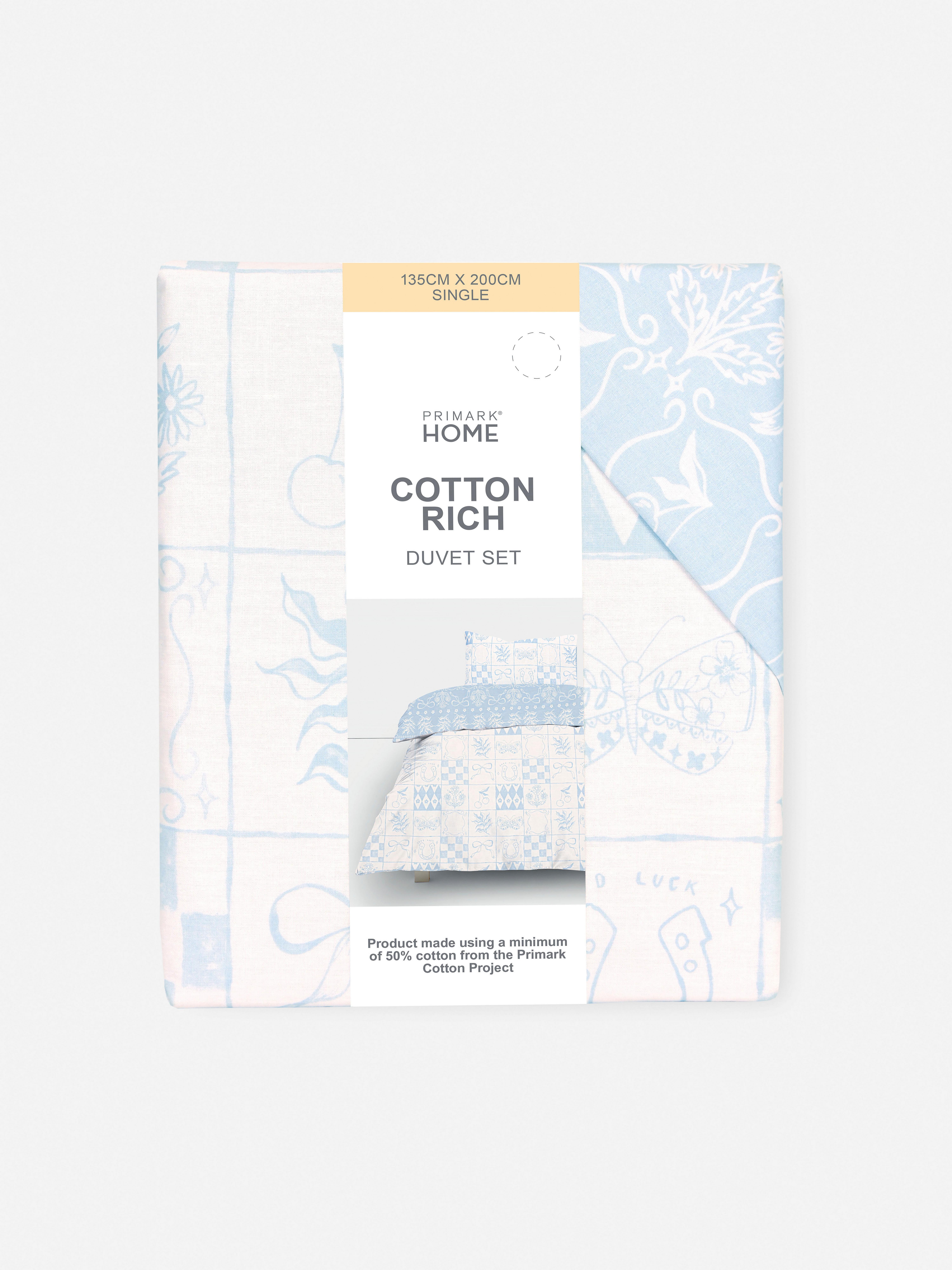 Reversible Rodeo Tile Single Duvet Cover Set