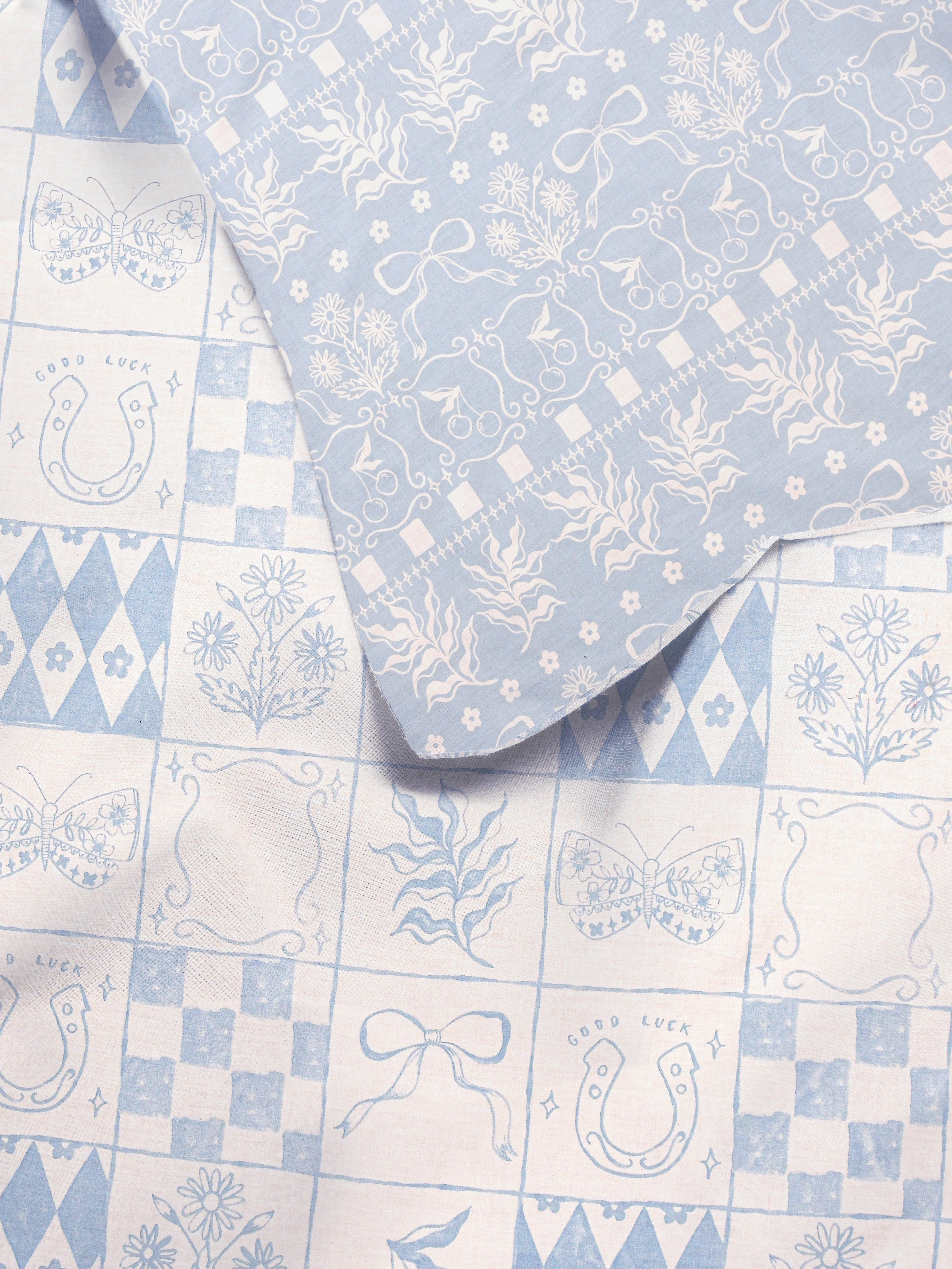 Reversible Rodeo Tile King Duvet Cover Set