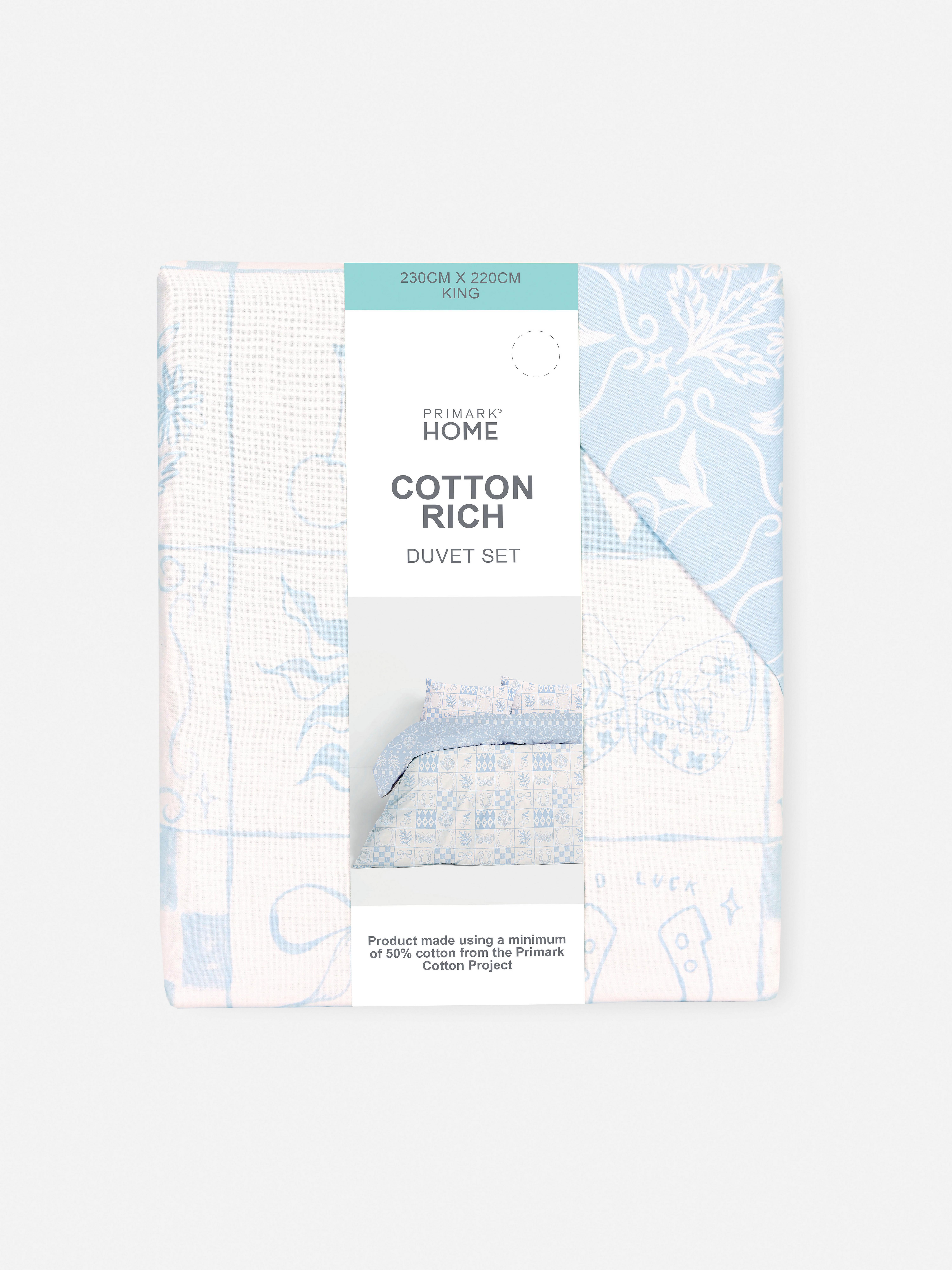 Reversible Rodeo Tile King Duvet Cover Set