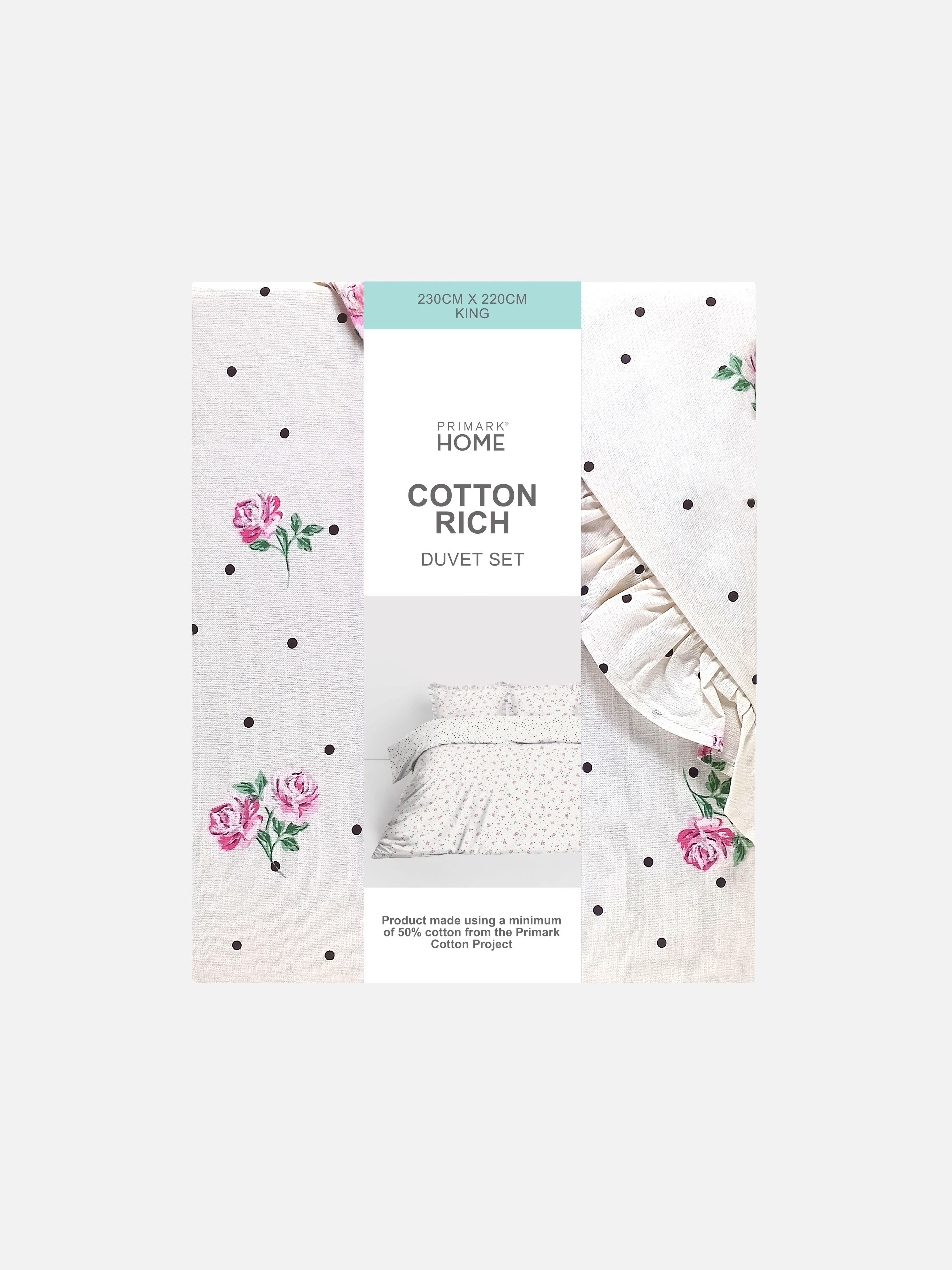 Reversible Ditsy Floral King Duvet Cover Set