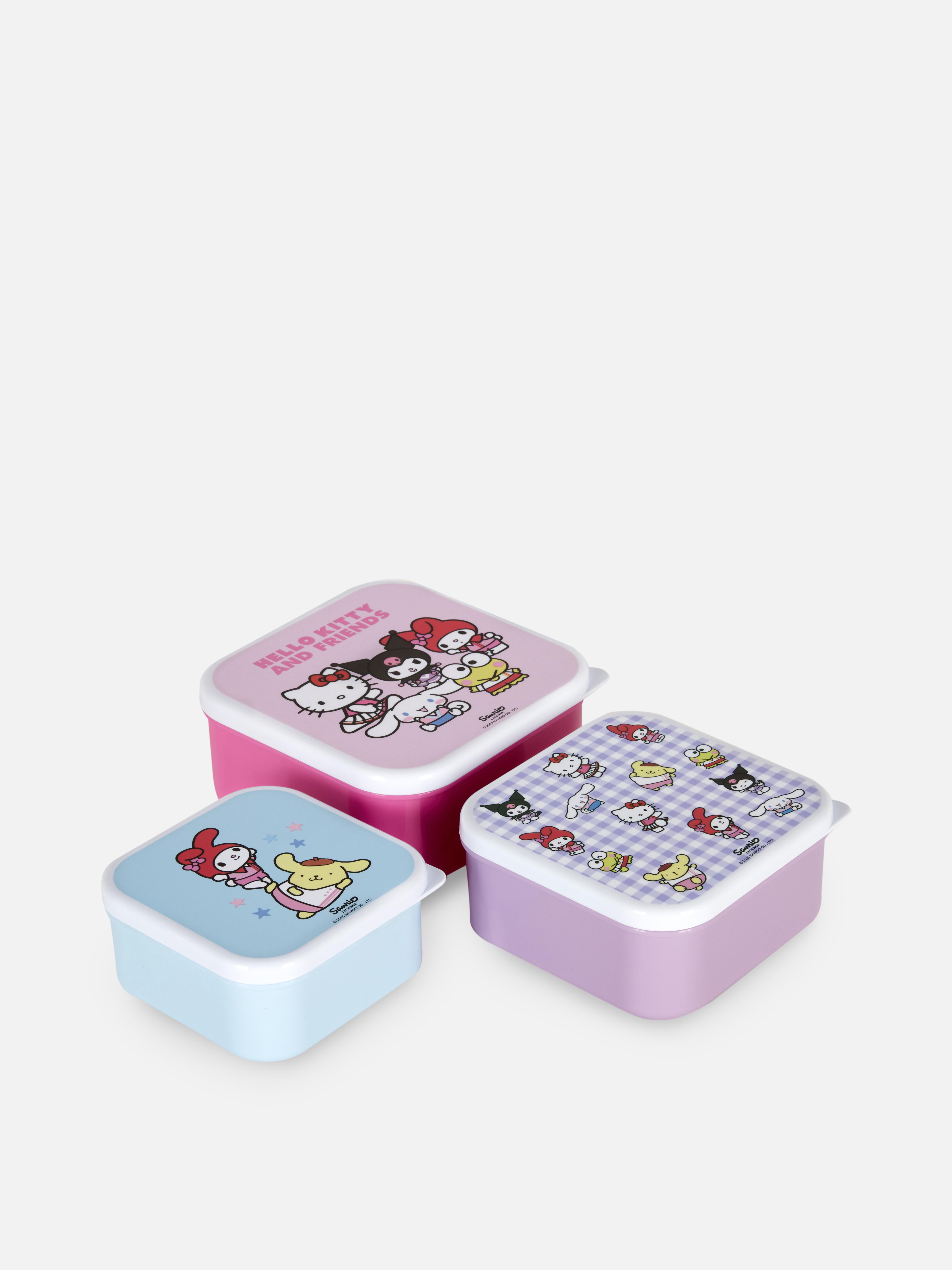 Pack 3 caixas snacks empilháveis Hello Kitty and Friends