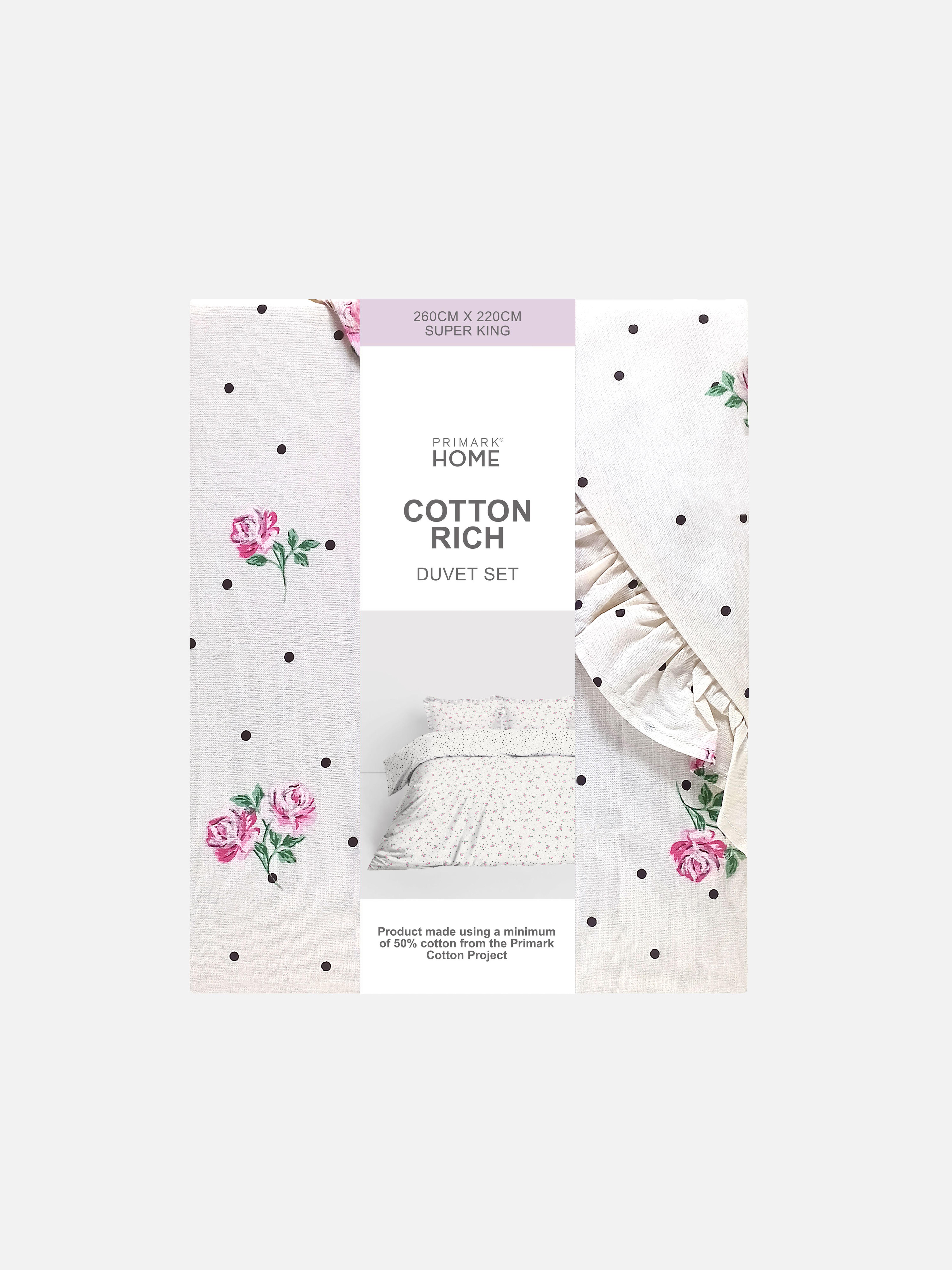 Reversible Ditsy Floral Super King Duvet Cover Set