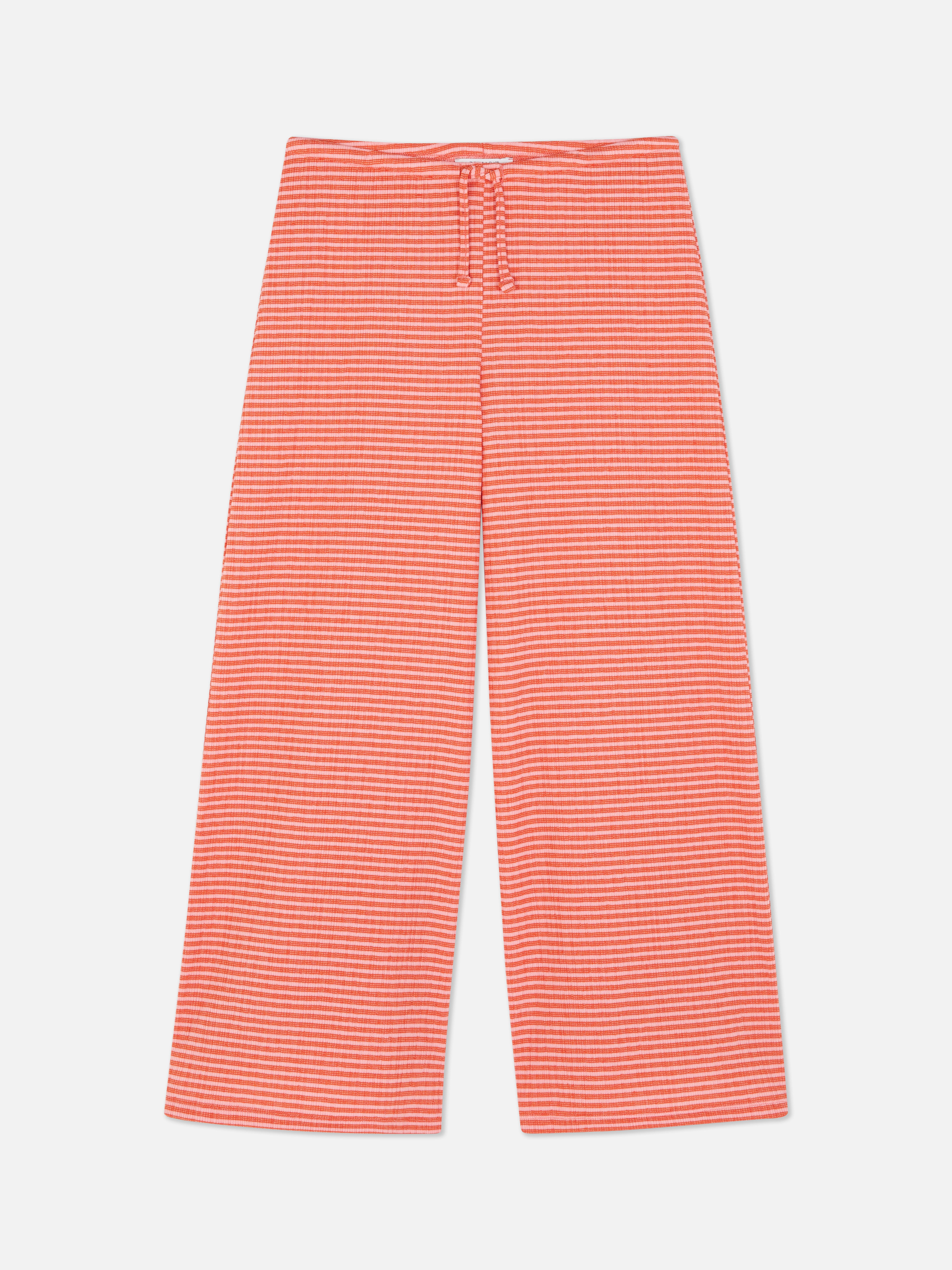 Pantalones a rayas con cordón de ajuste