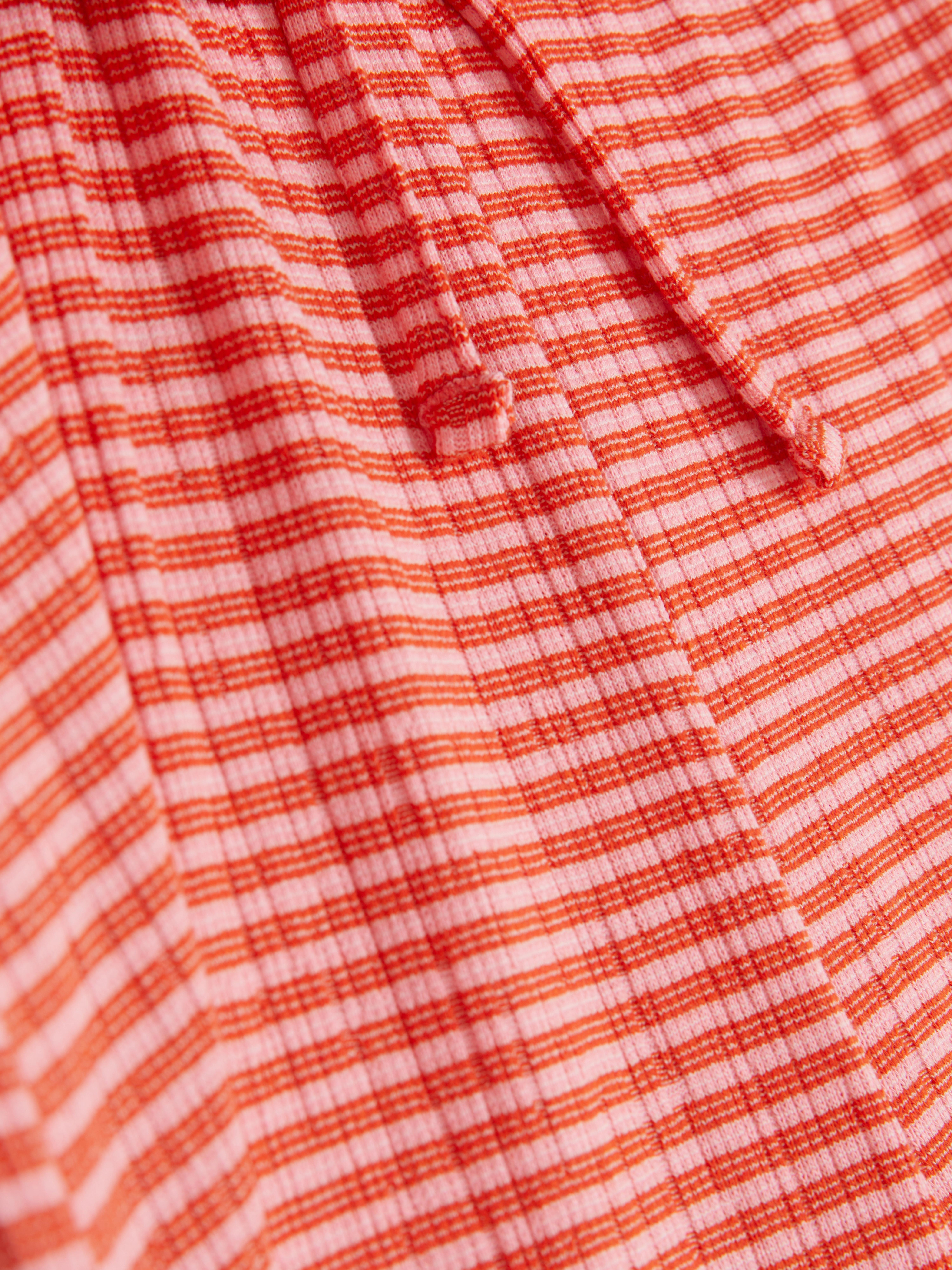 Pantalones a rayas con cordón de ajuste