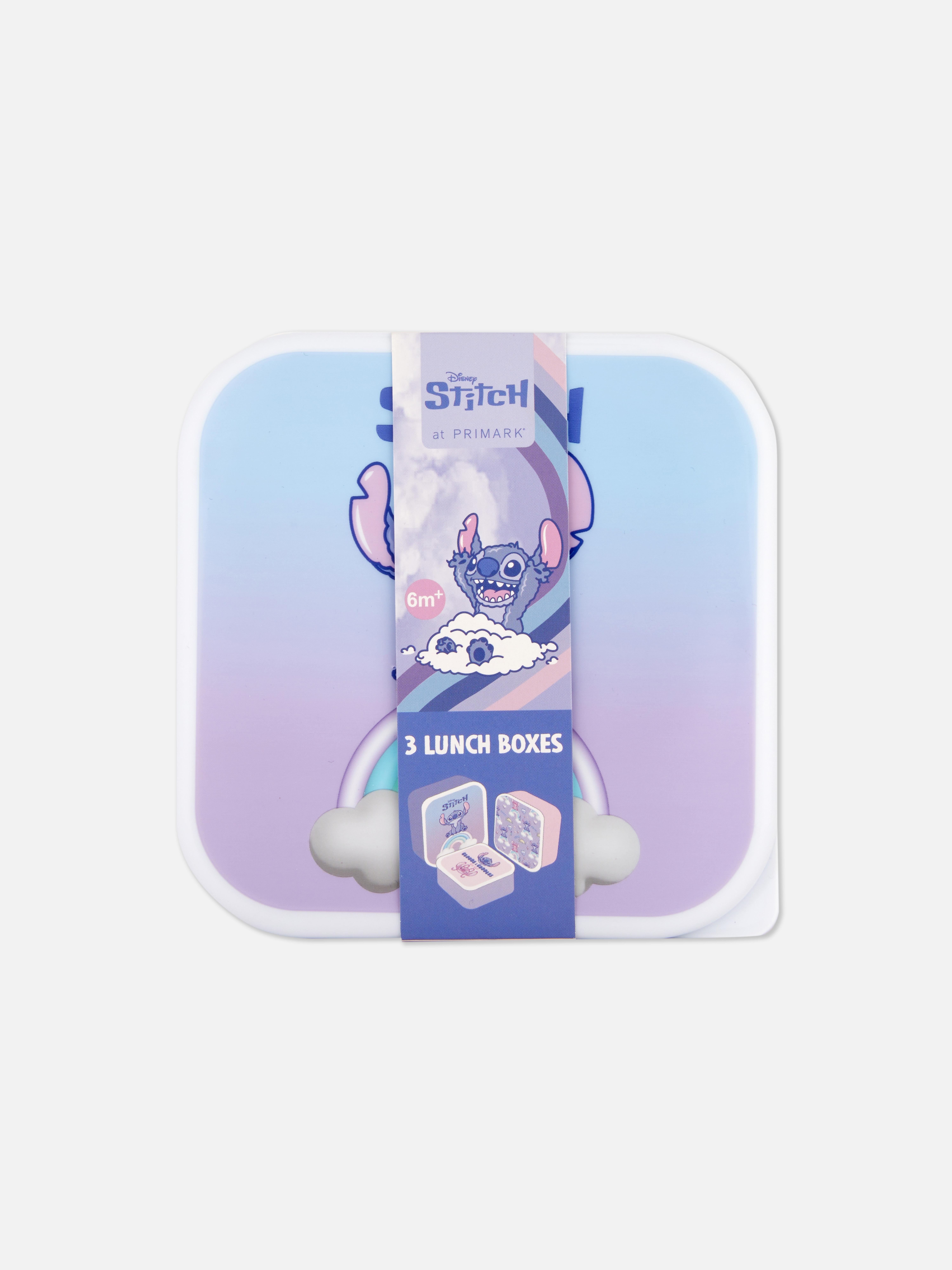 3 contenitori per snack impilabili Stitch Disney