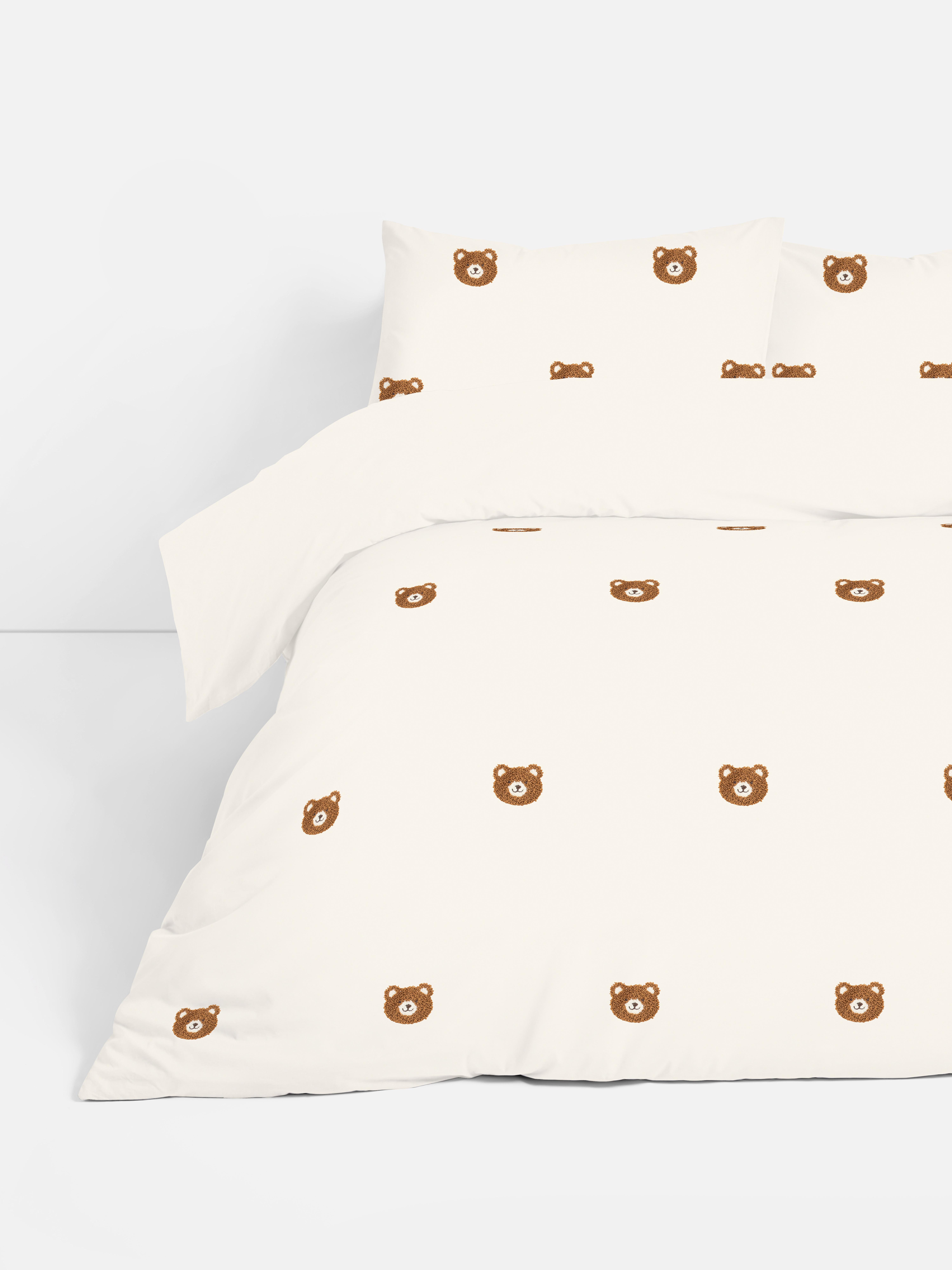 Bettwäscheset mit getufteten Teddybären, Kingsize