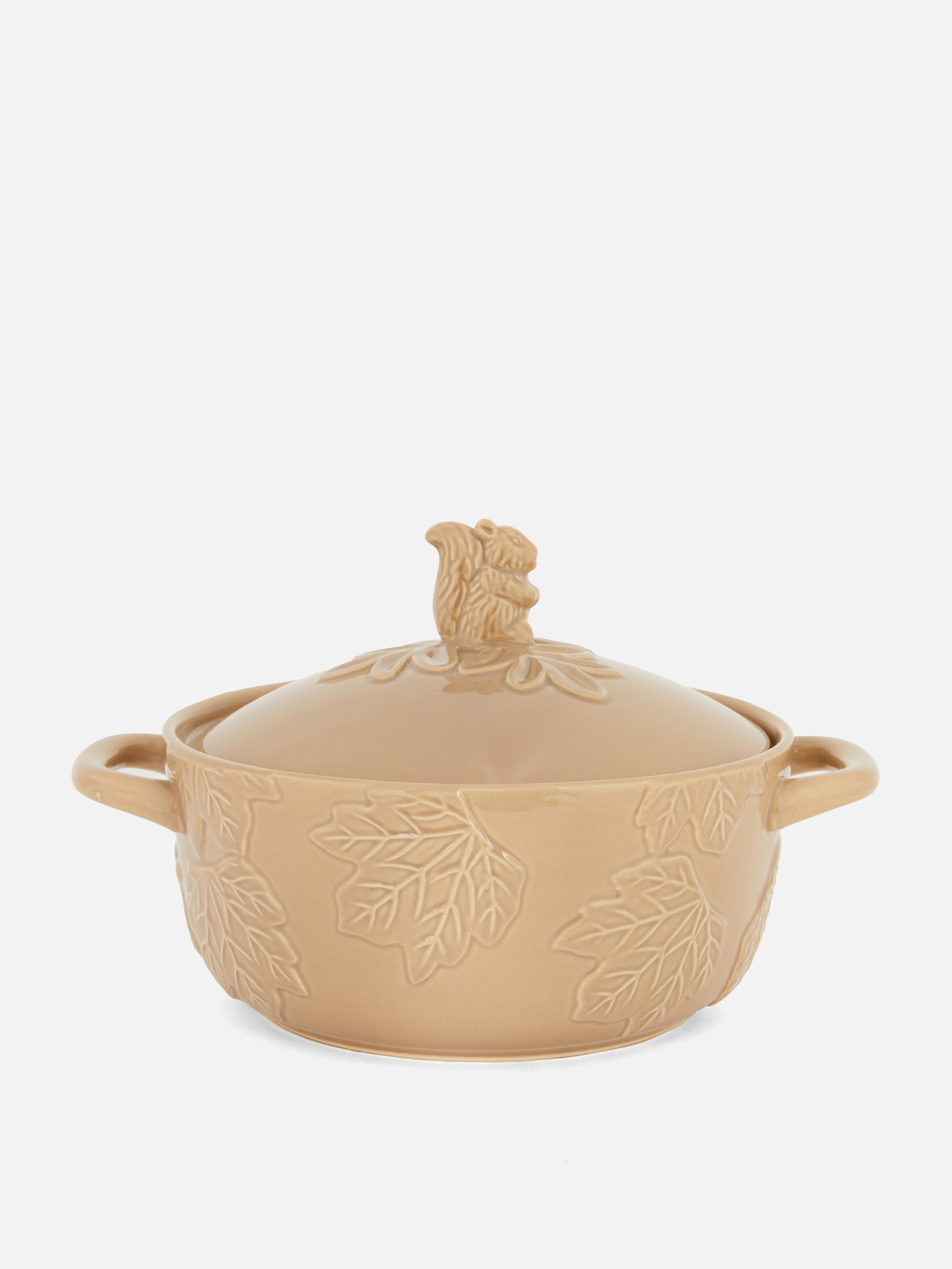 Velik keramični ramekin z motivom veverice