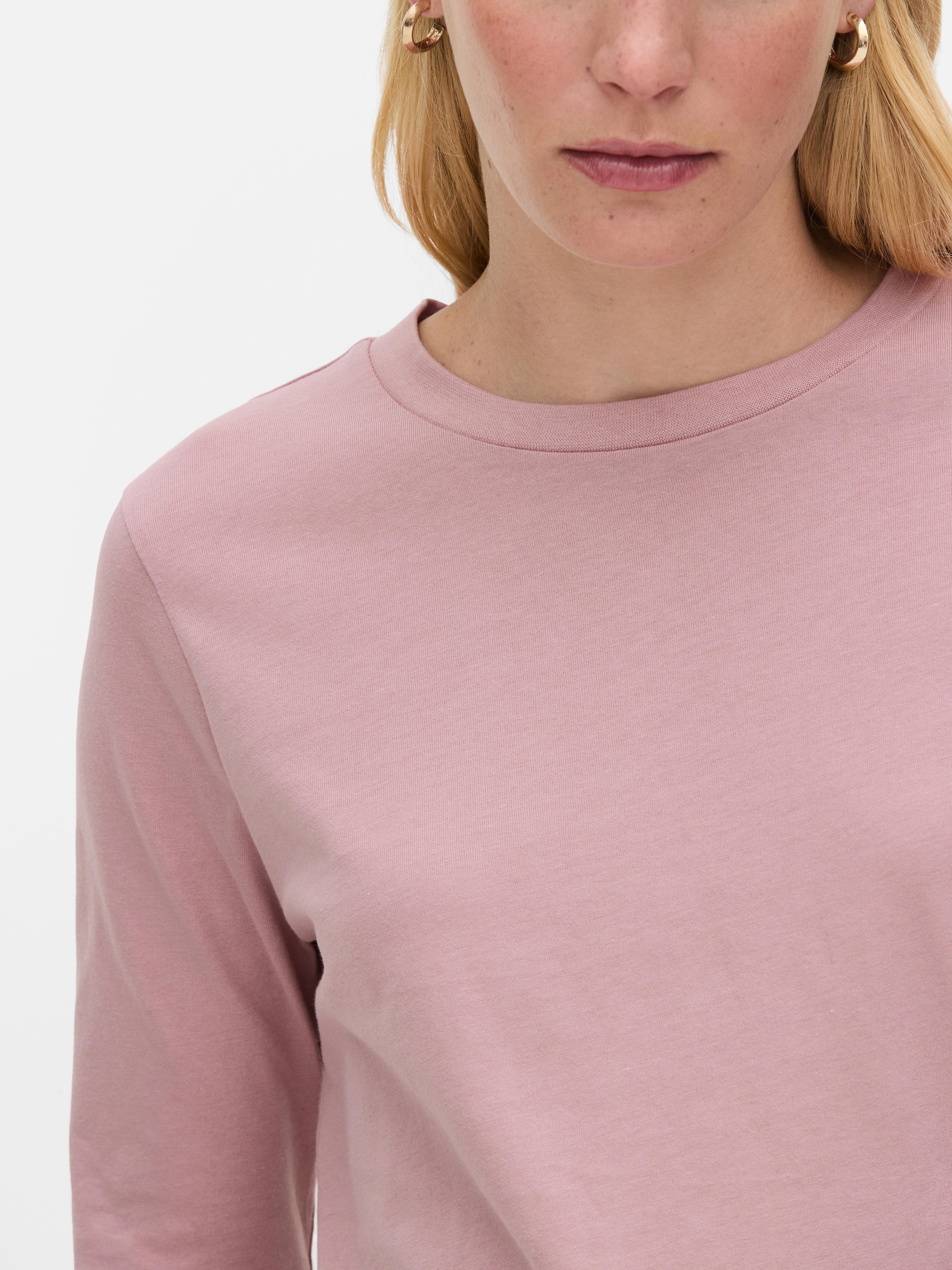 Basic katoenen T-shirt met ronde hals