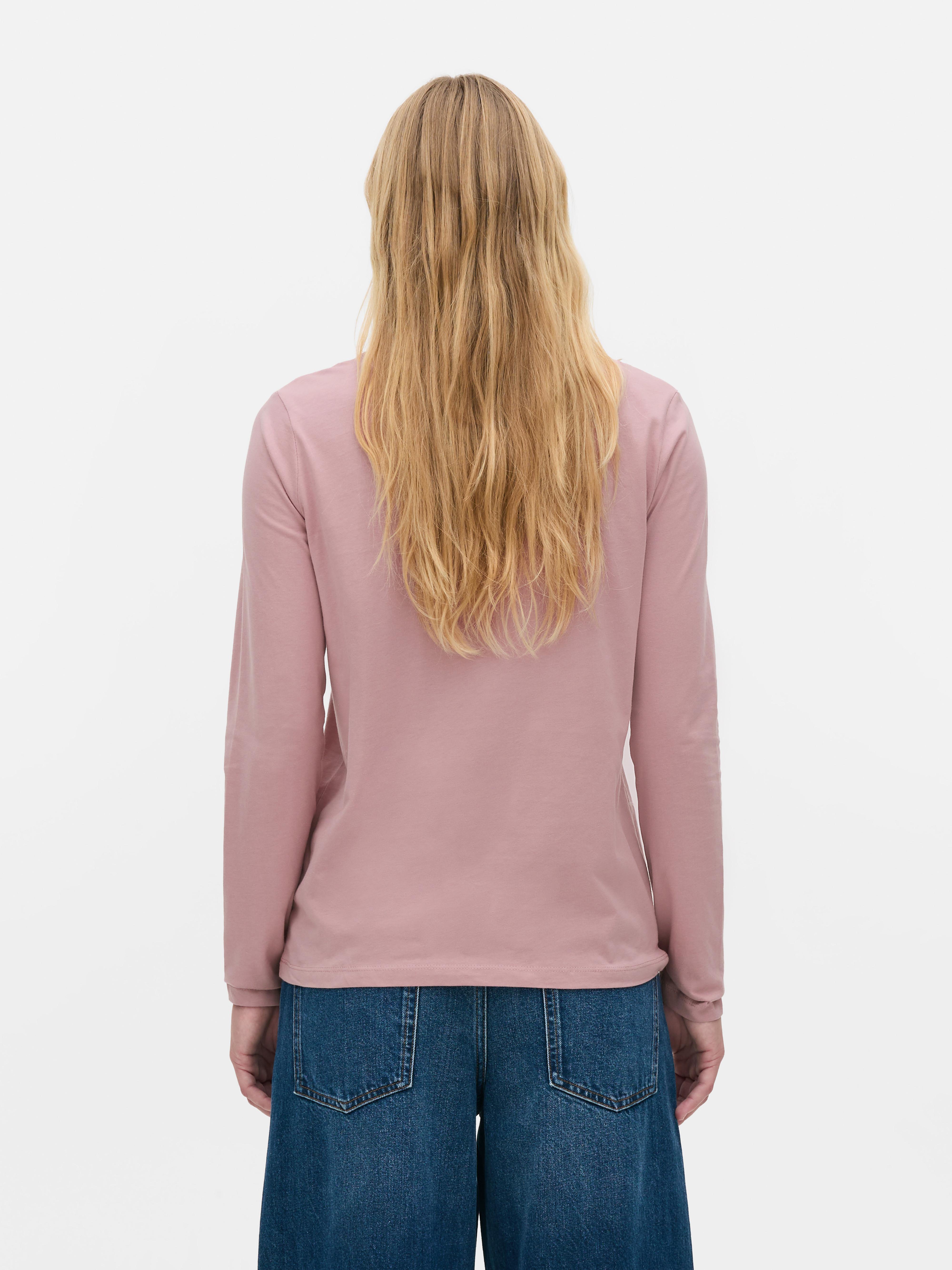 Basic katoenen T-shirt met ronde hals