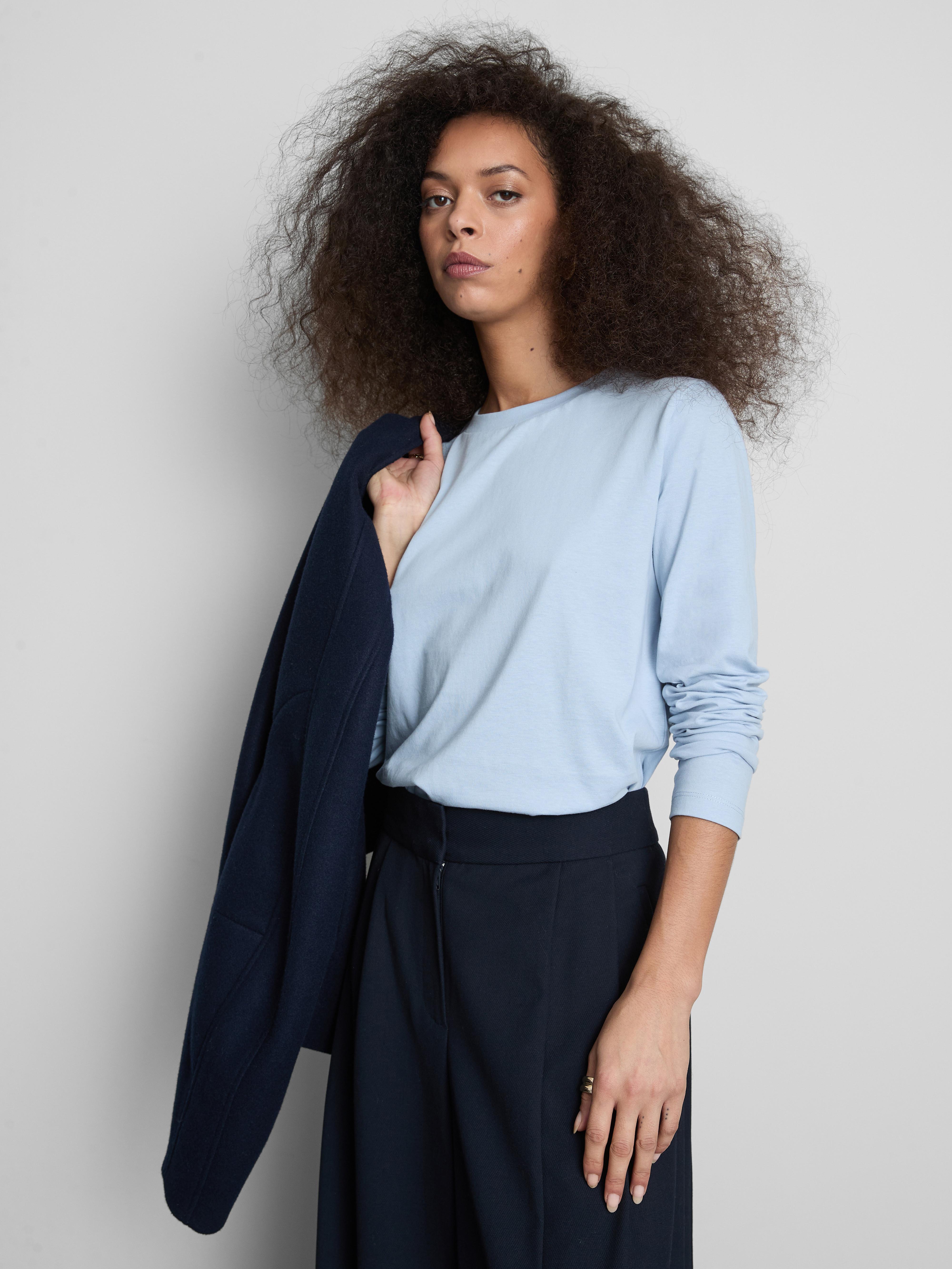 Osnovna bombažna majica z okroglim izrezom