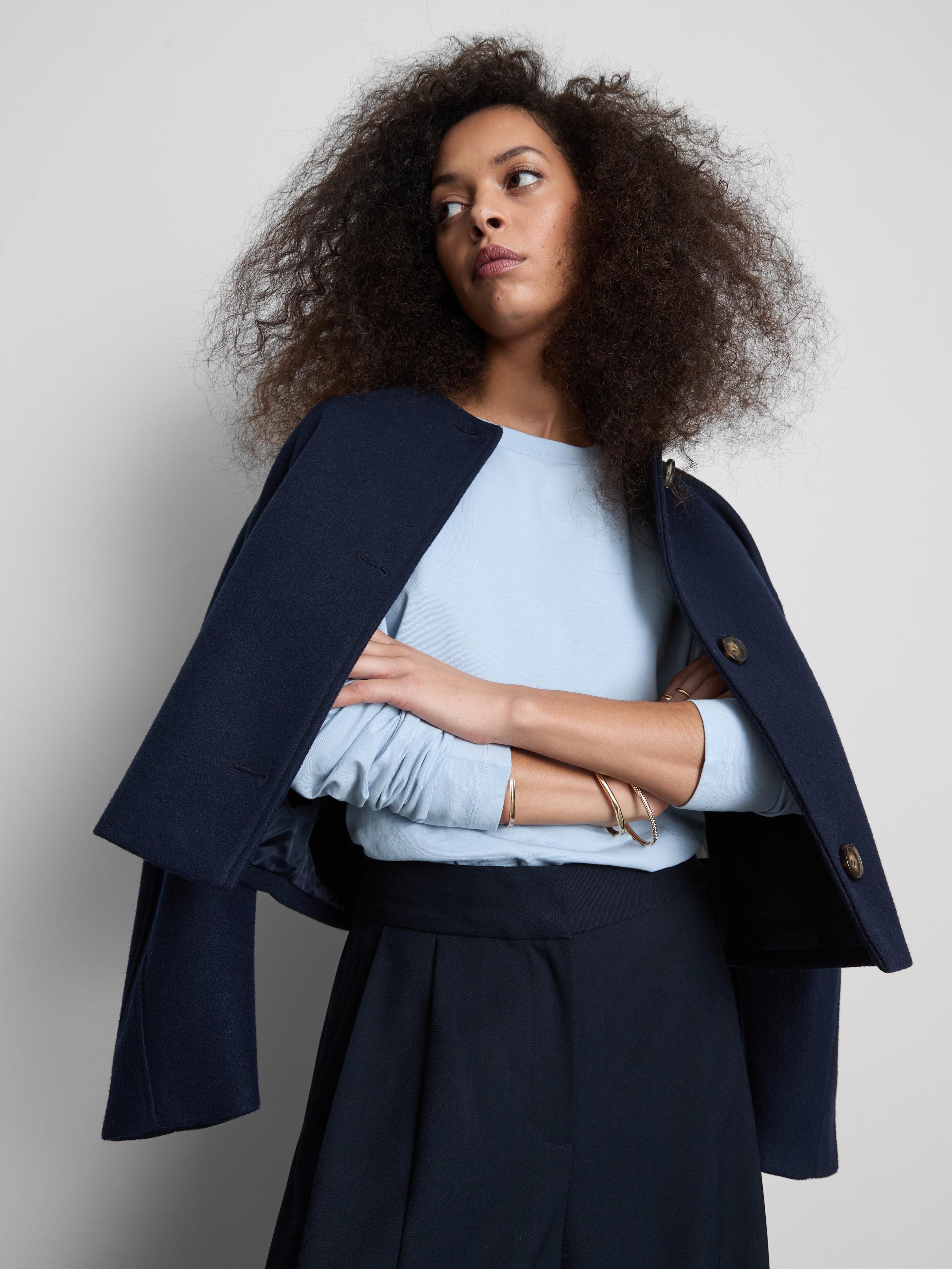 Osnovna bombažna majica z okroglim izrezom