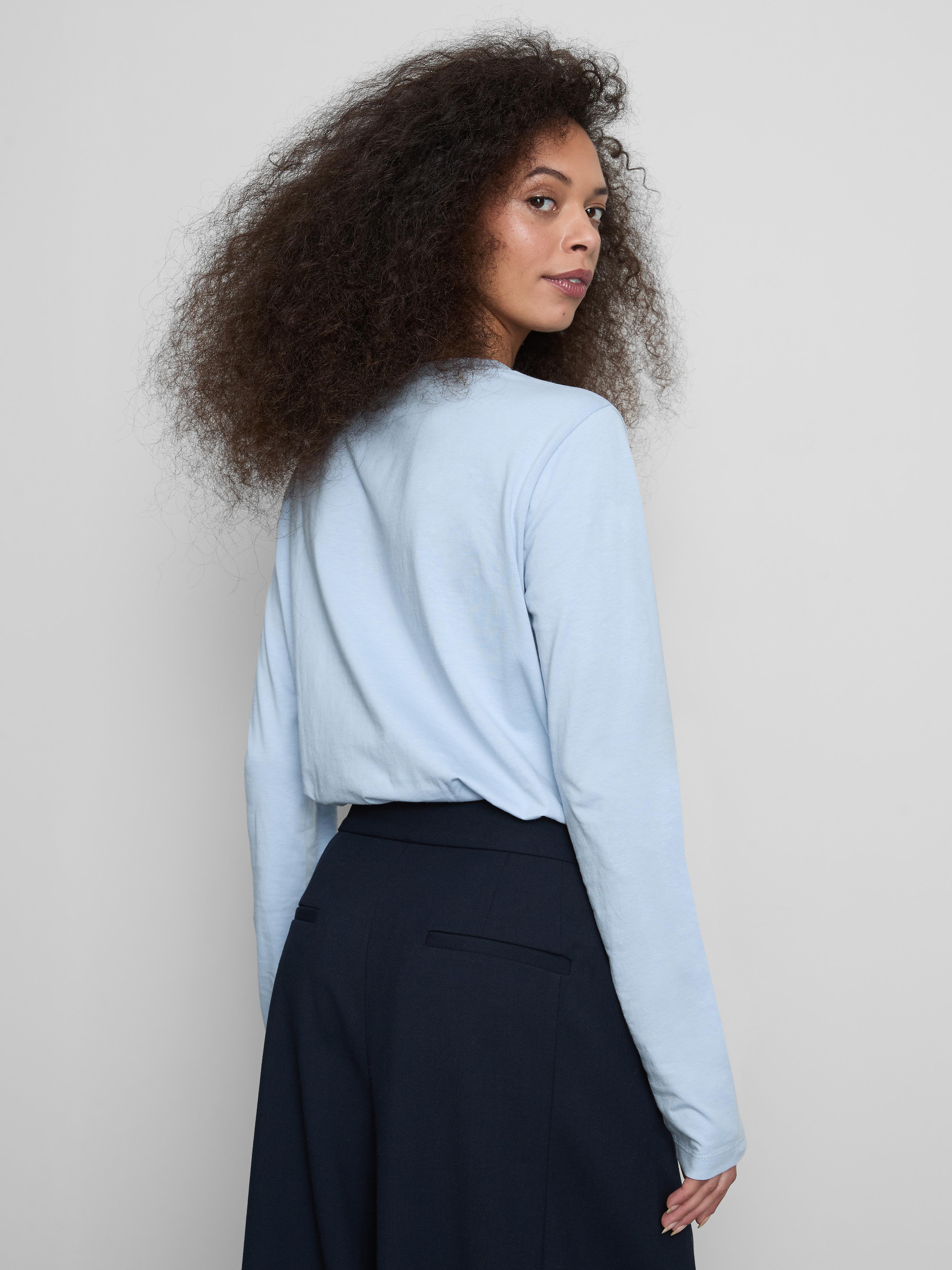 Osnovna bombažna majica z okroglim izrezom