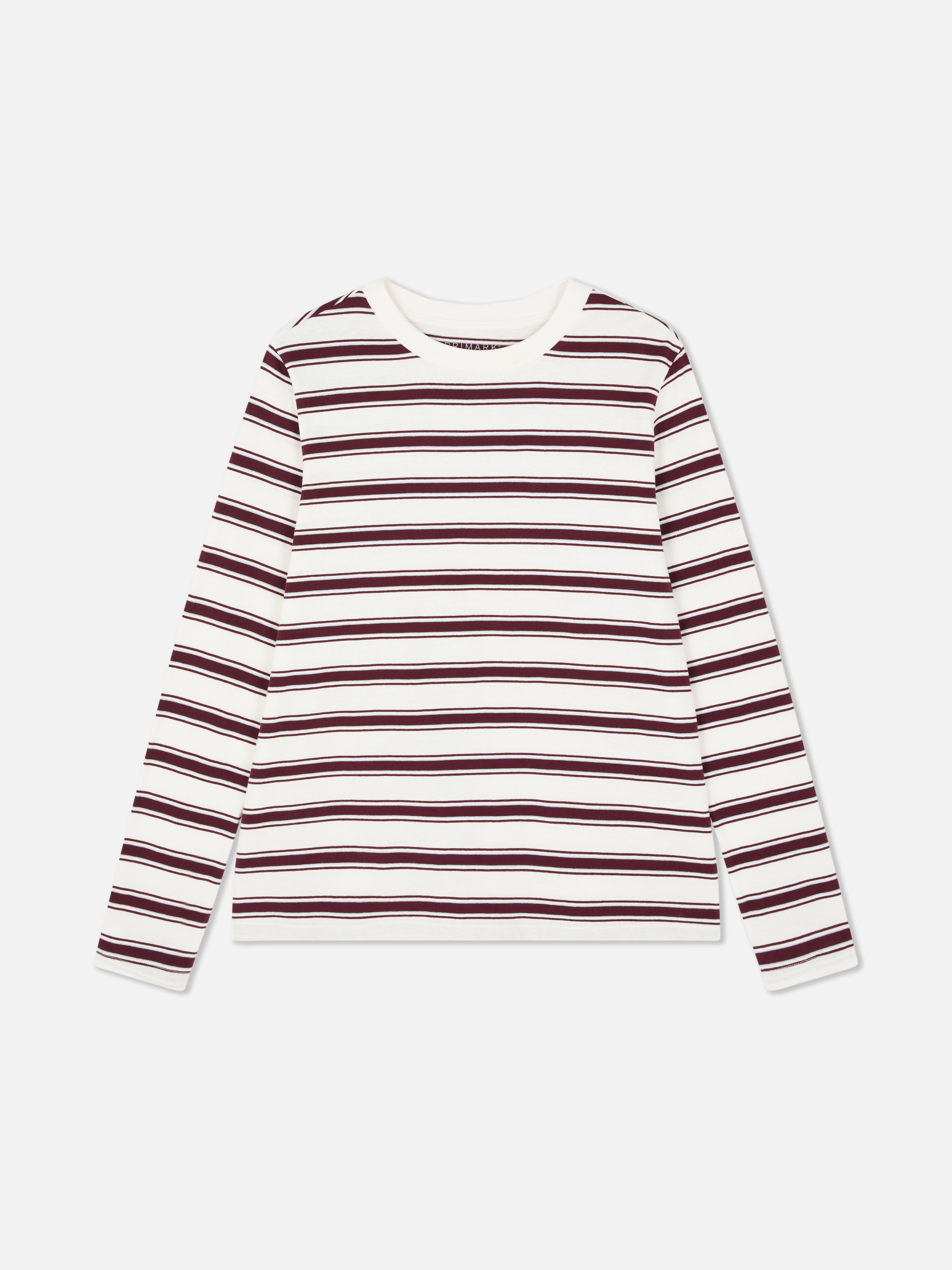 Striped Cotton Long Sleeve Top