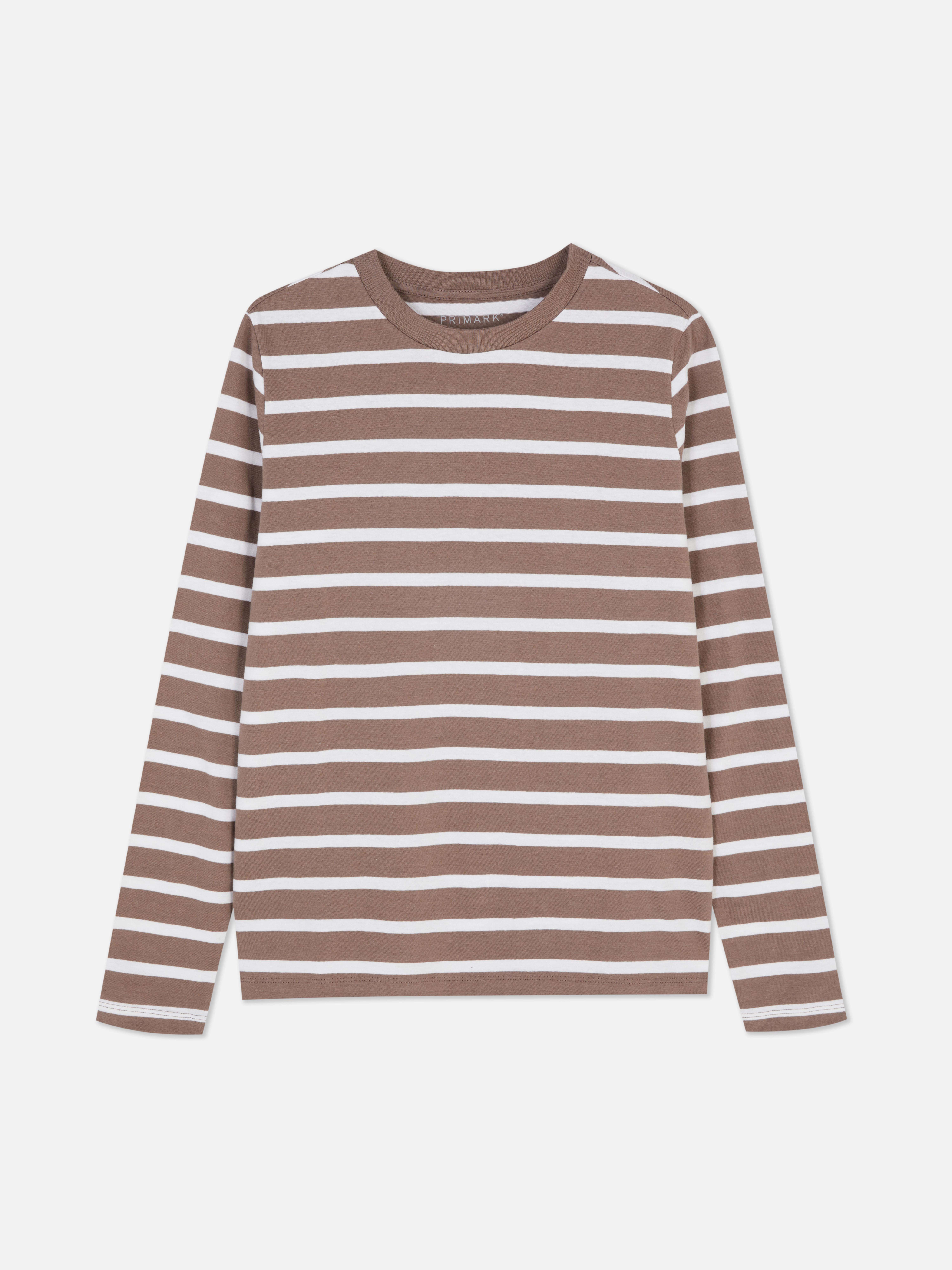 Striped Cotton Long Sleeve Top