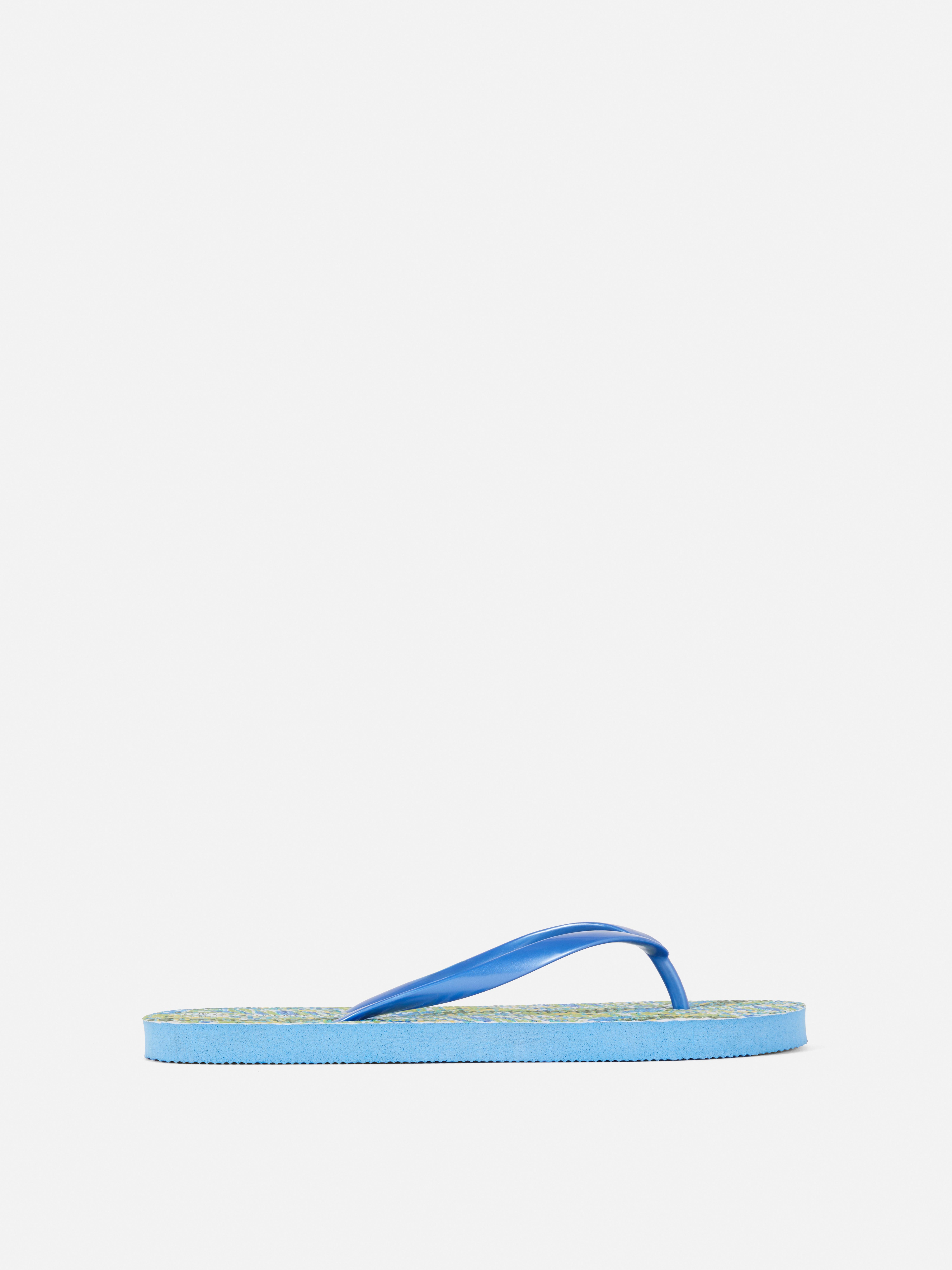 Teenslippers met tropische blad-print