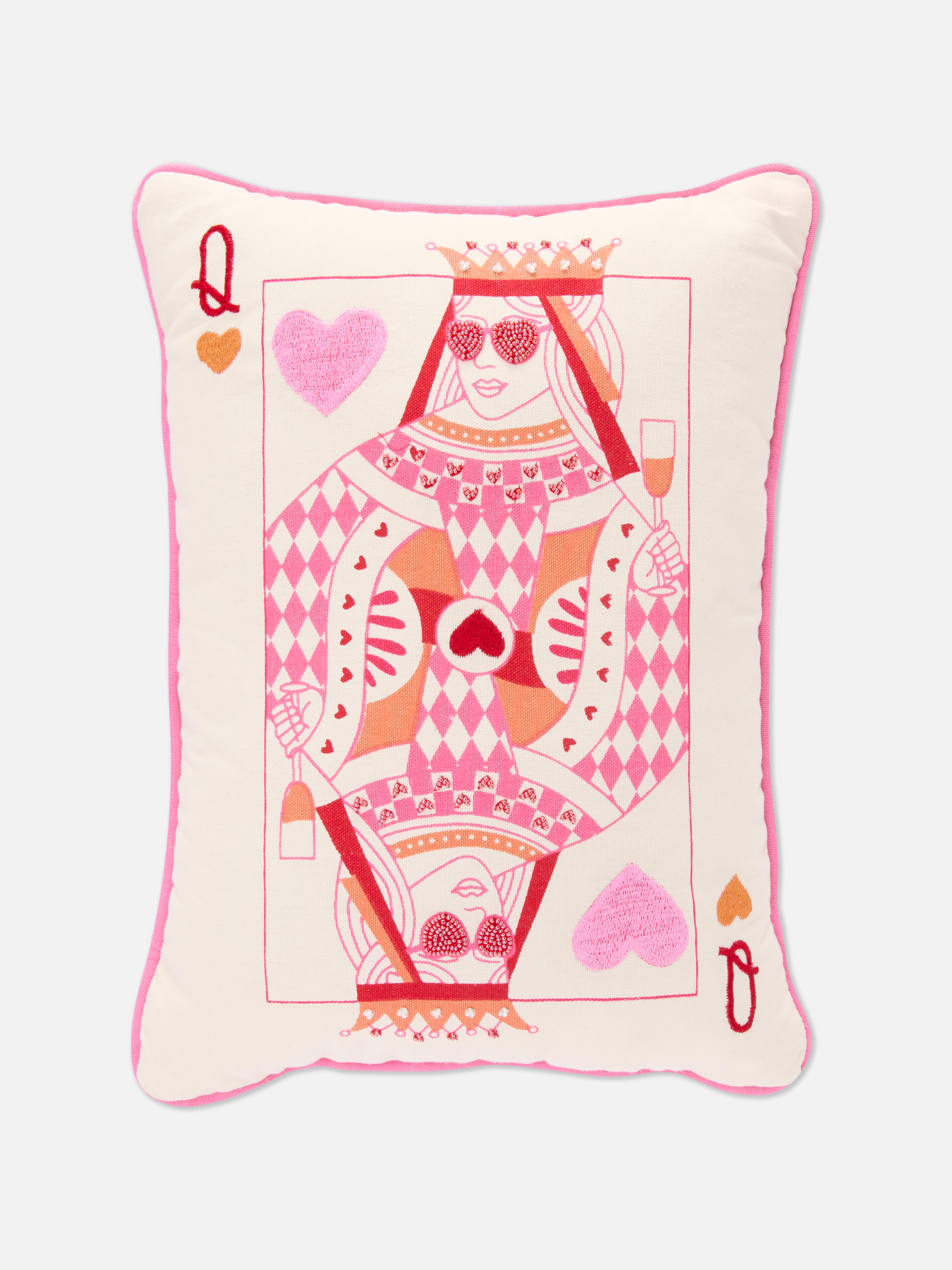 Queen Of Hearts Rectangular Cushion