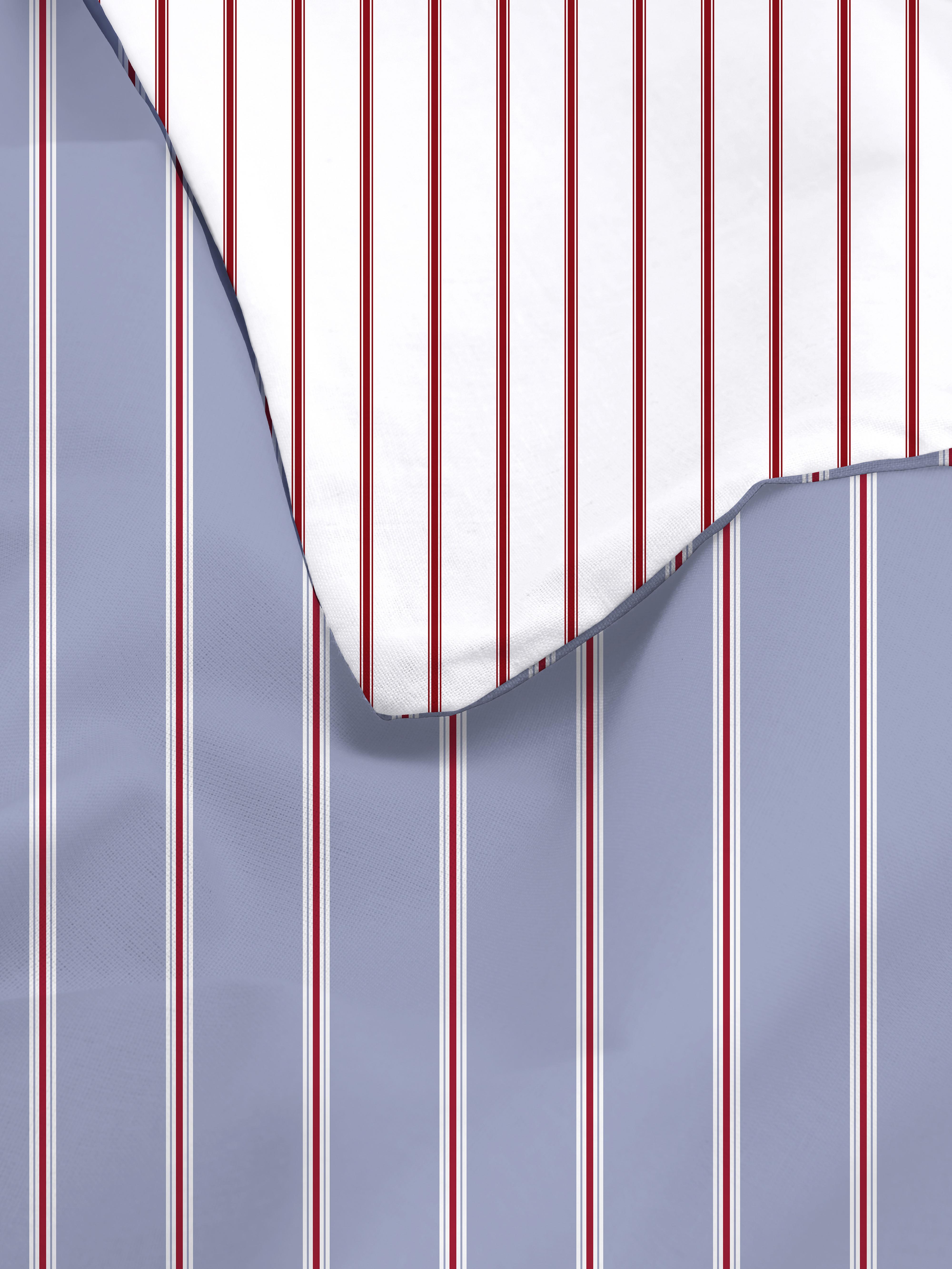 Reversible Collegiate Stripe Single Duvet Cover Set