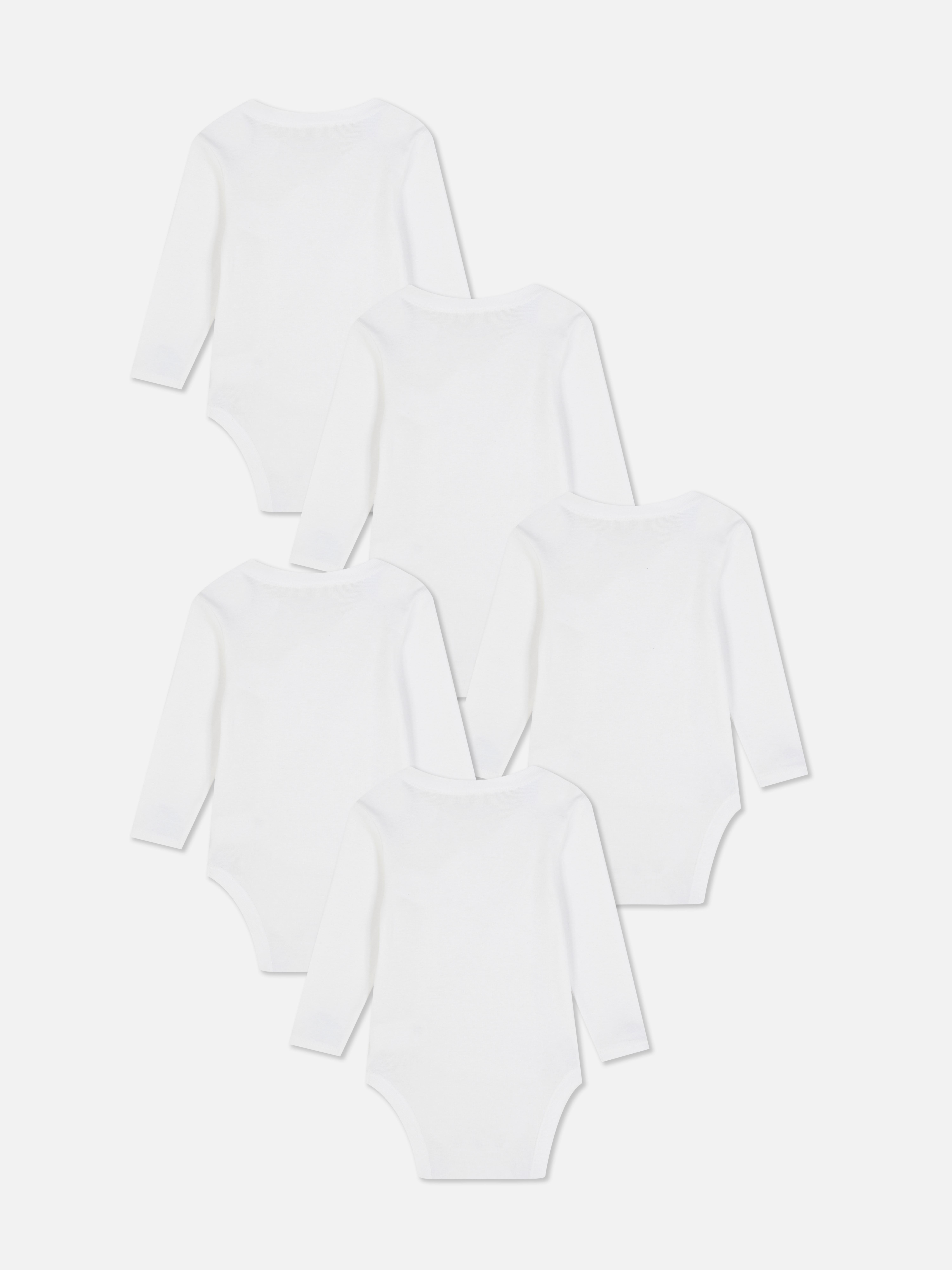 0-24mths | 5pk Long Sleeve Wrap Bodysuits