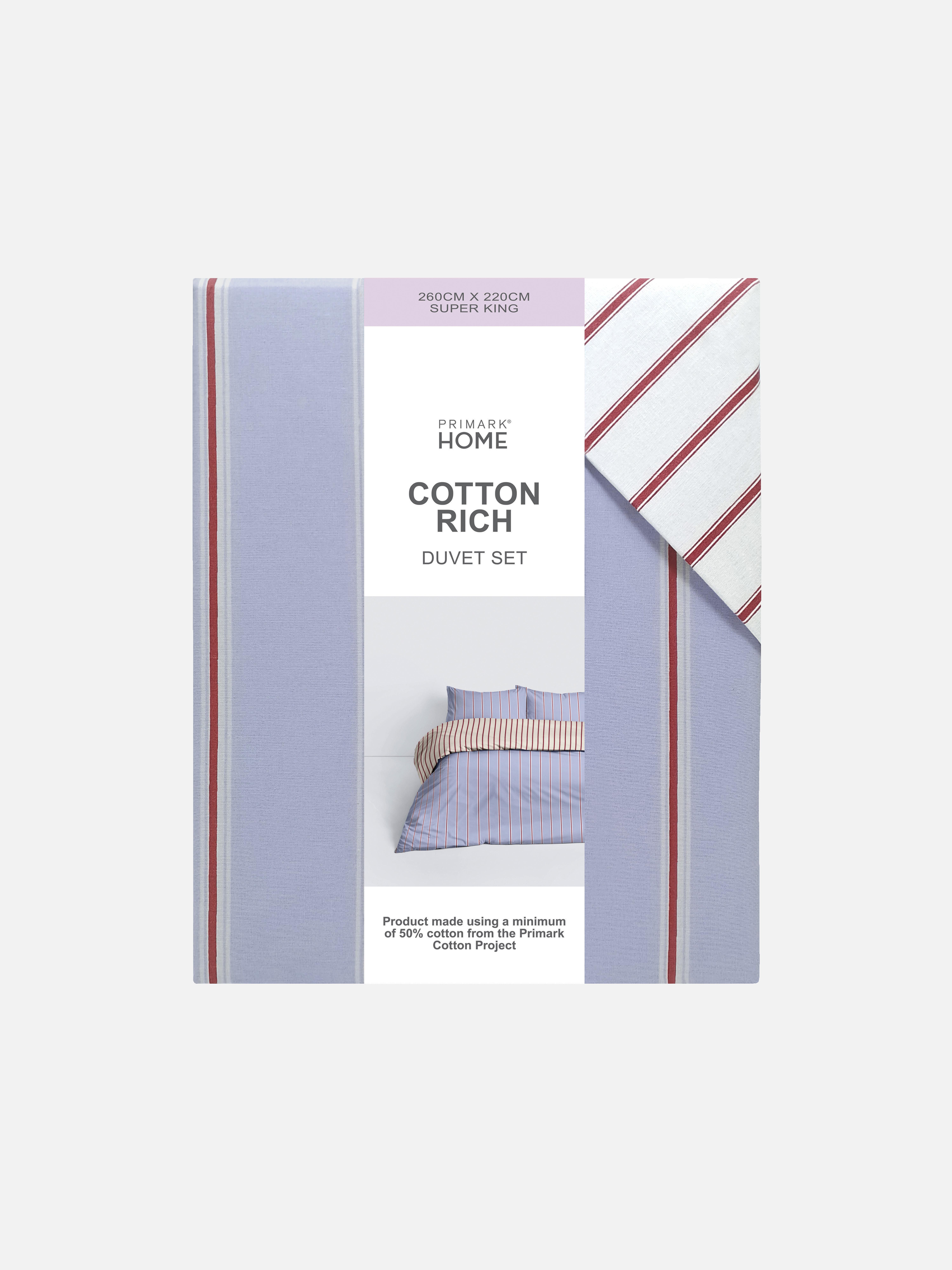 Collegiate Stripe Super King Duvet Cover Set