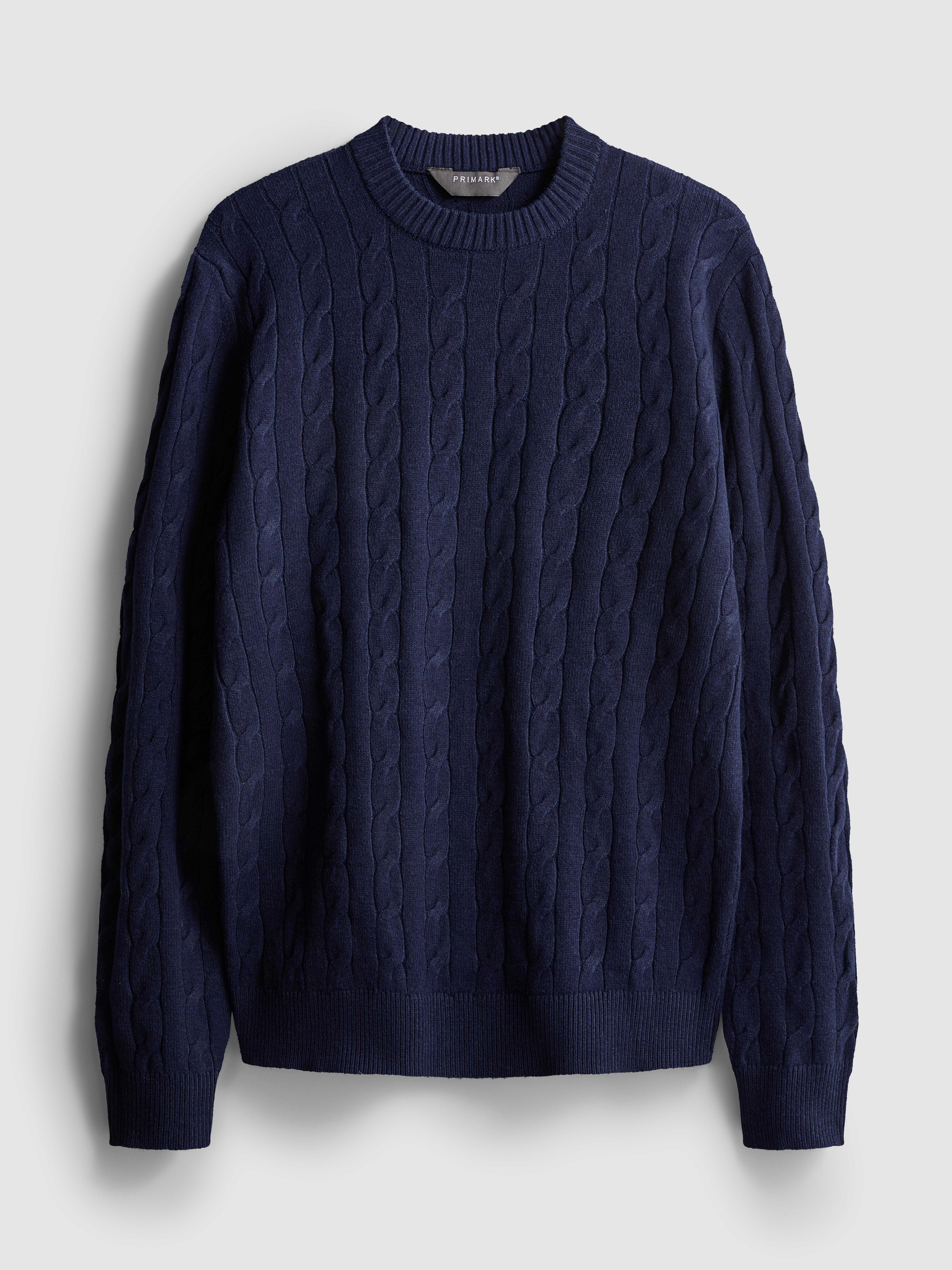 Cable Knit Jumper Navy