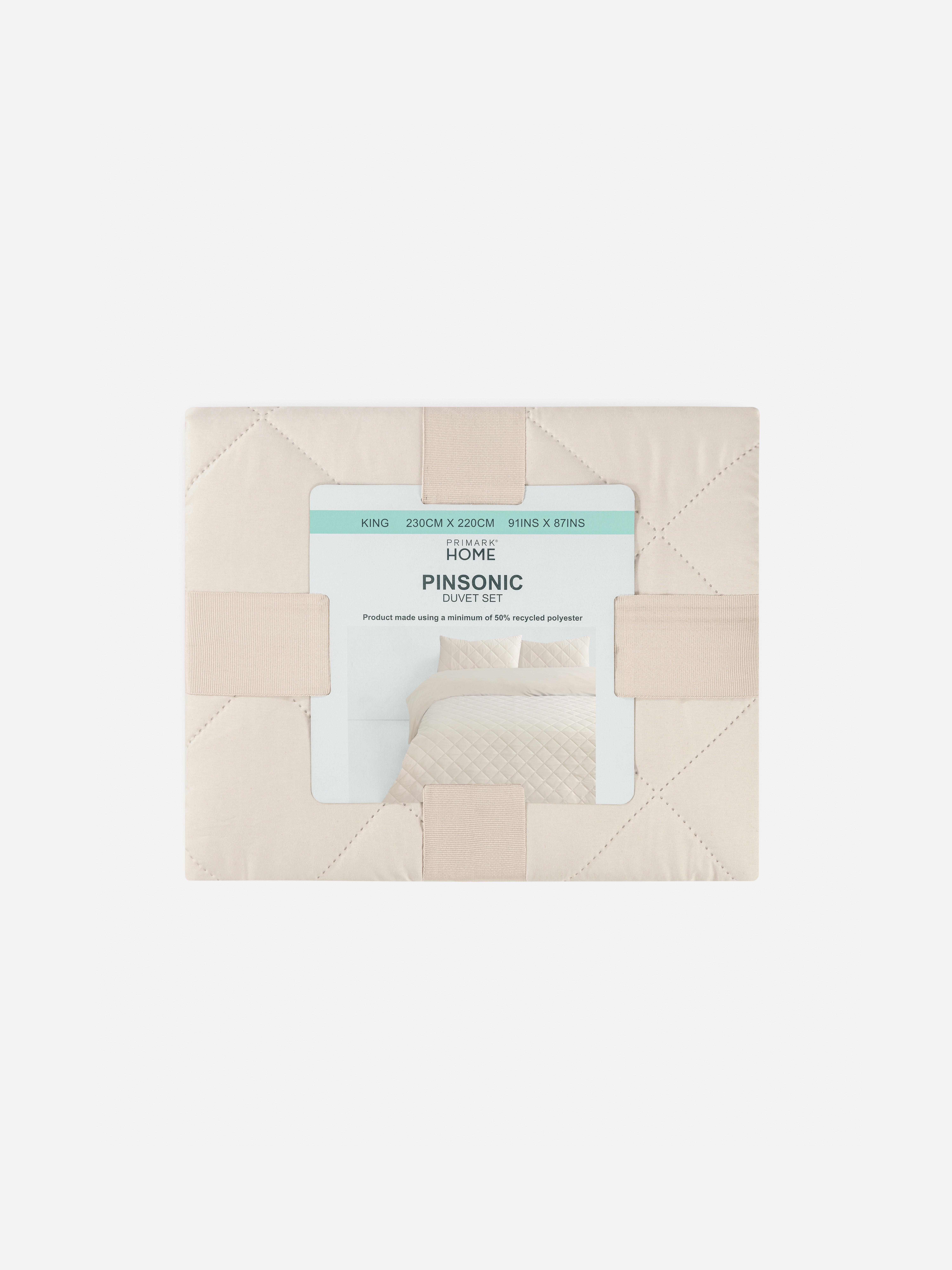 Set copripiumone matrimoniale a rombi Pinsonic