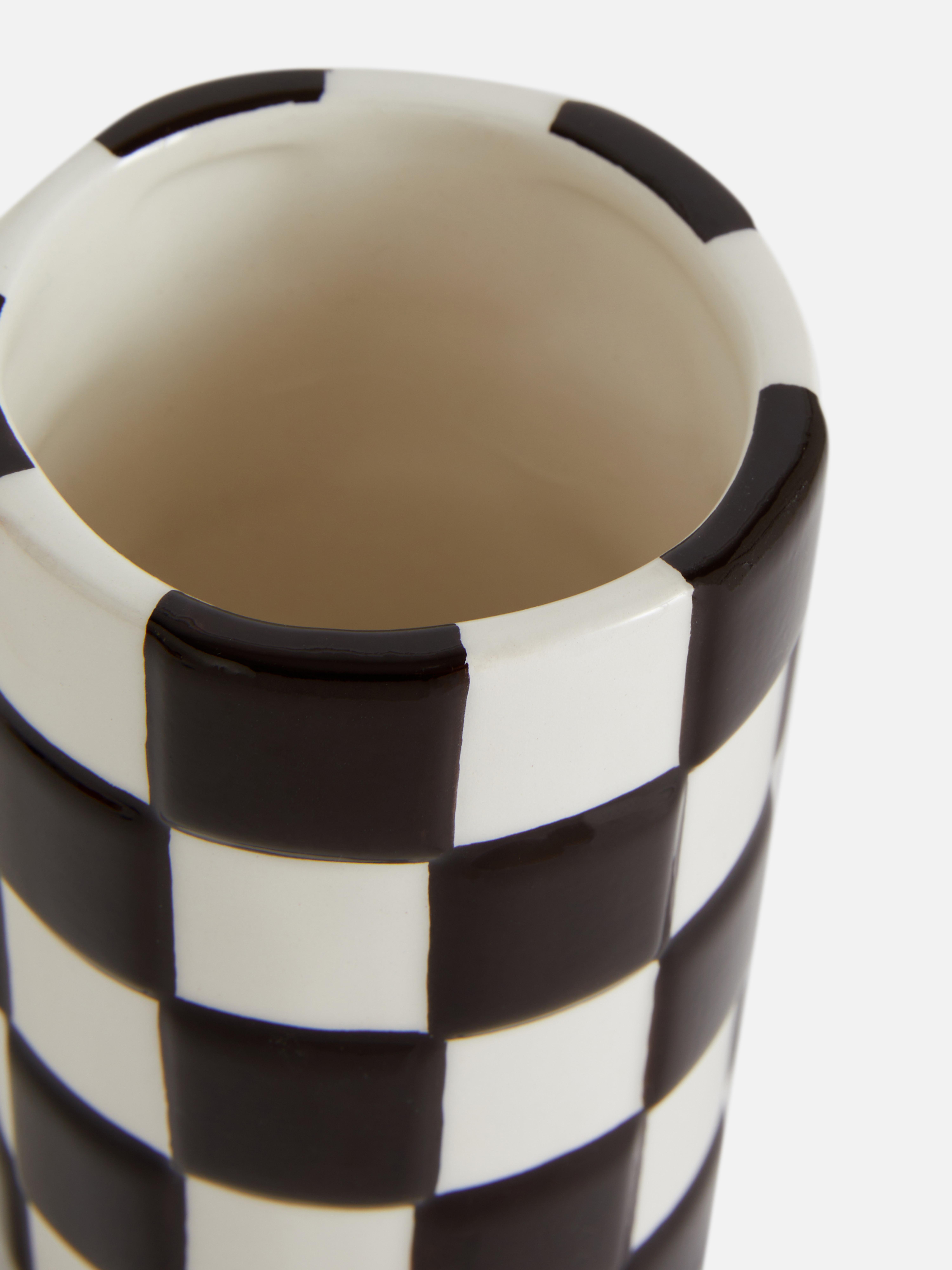 Checkerboard Bathroom Tumbler