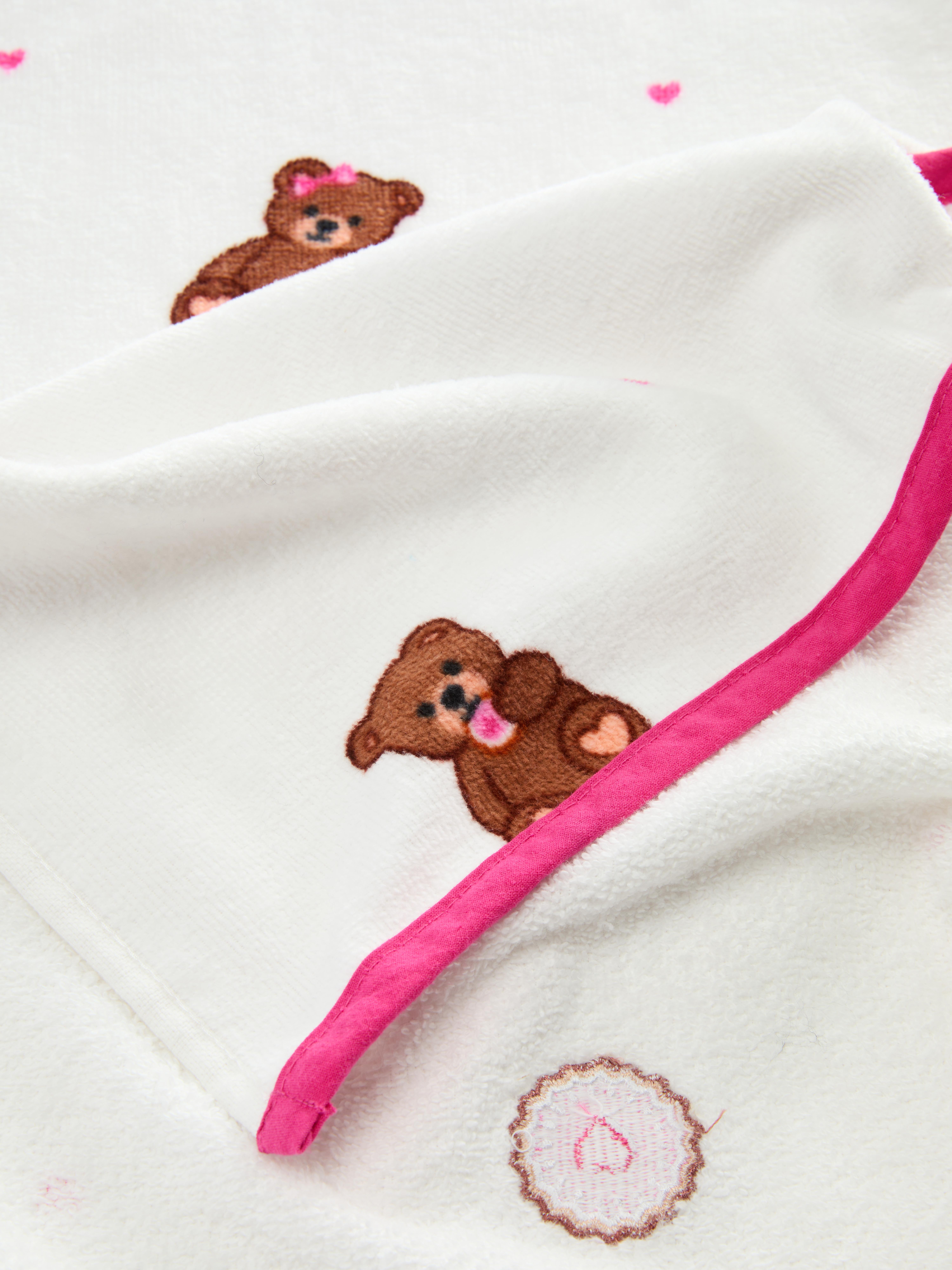 Handdoek met teddybeerontwerp